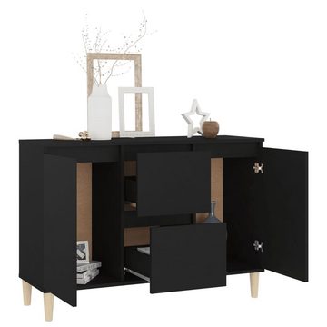 furnicato Sideboard Schwarz 103,5x35x70 cm Spanplatte