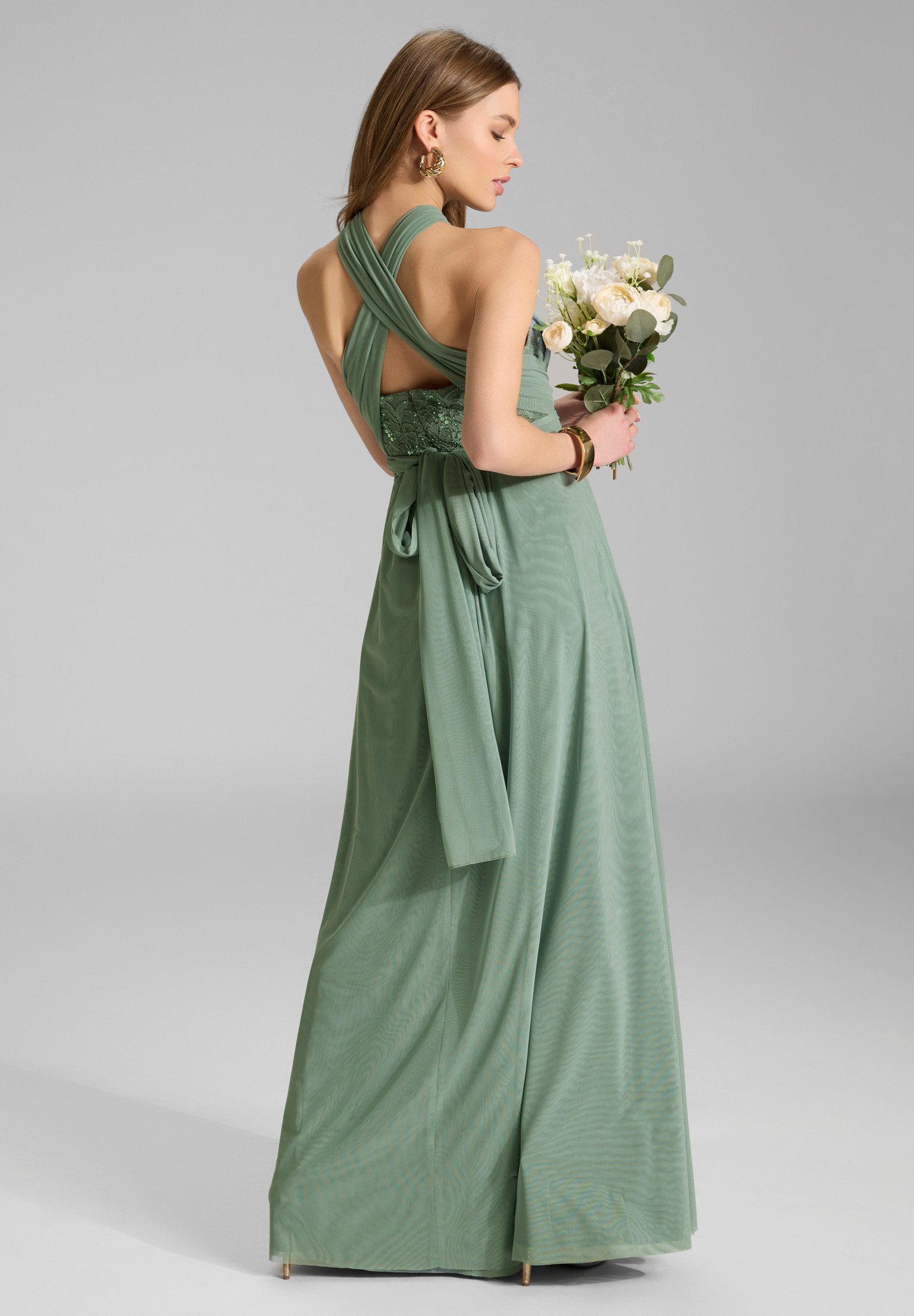 SWING Abendkleid Figurbetonte Passform mit fließendem günstig online kaufen