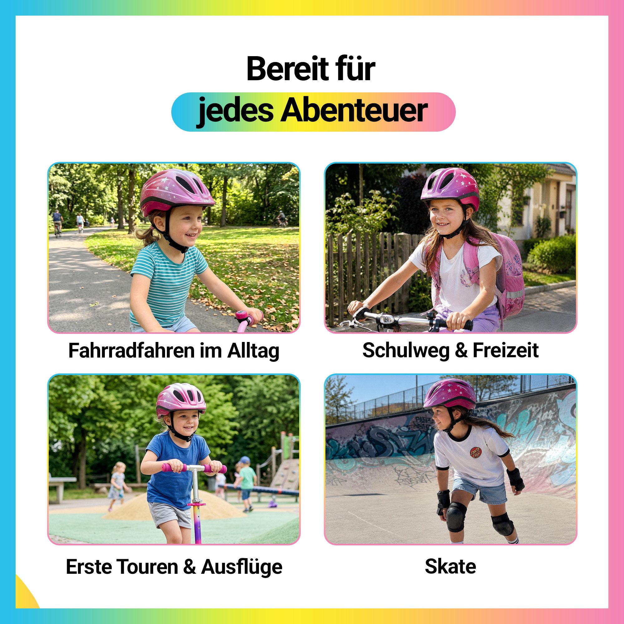 KED Fahrradhelm Meggy II Trend Kinderhelm, LED Rücklicht, MaxShell Technologie Und Präzise Größenverstellung – Bild 5 von 5