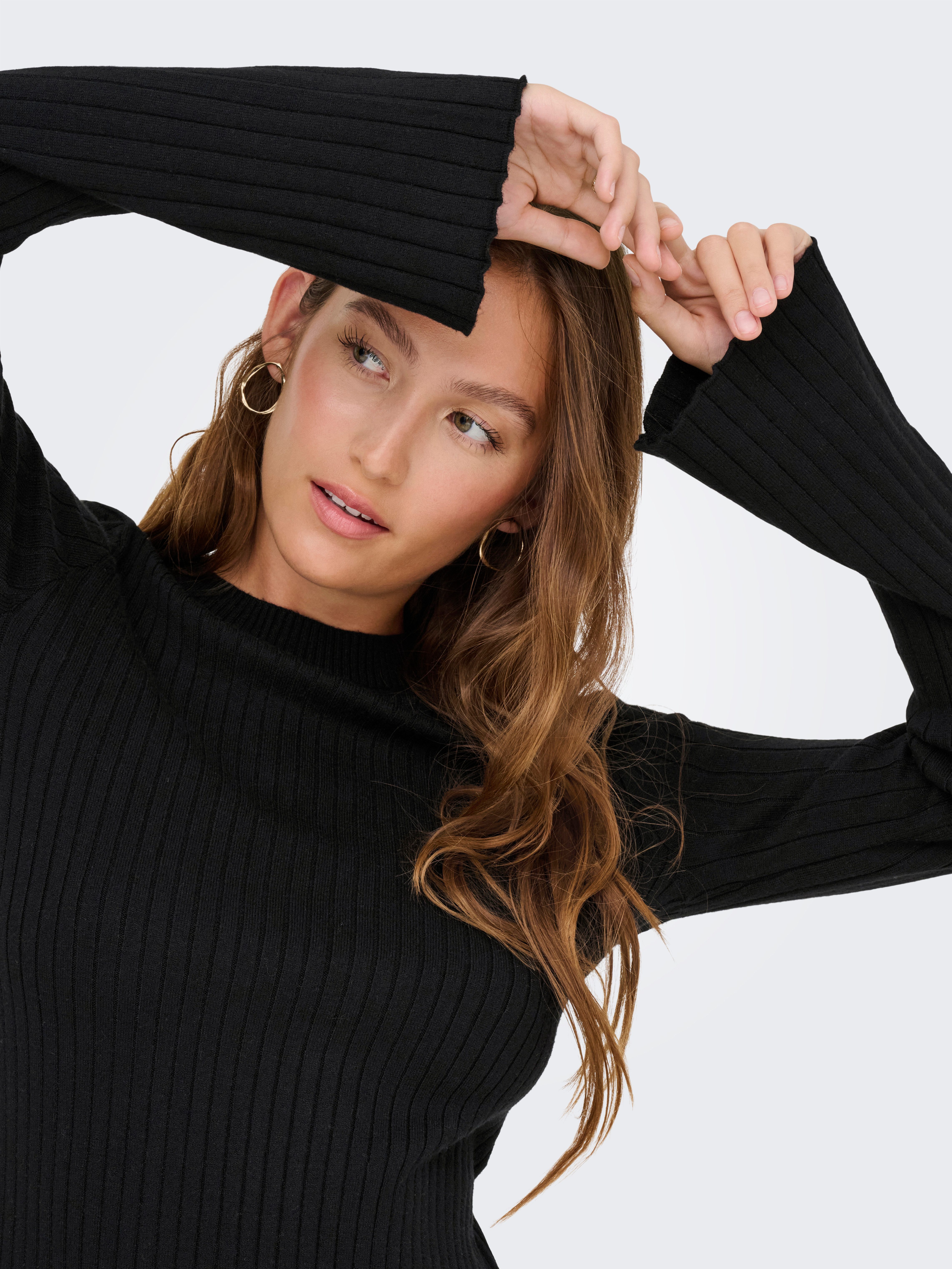 ONLY Minikleid ONLMICHELLA LS O-NECK DRESS KNT Sommerkleid