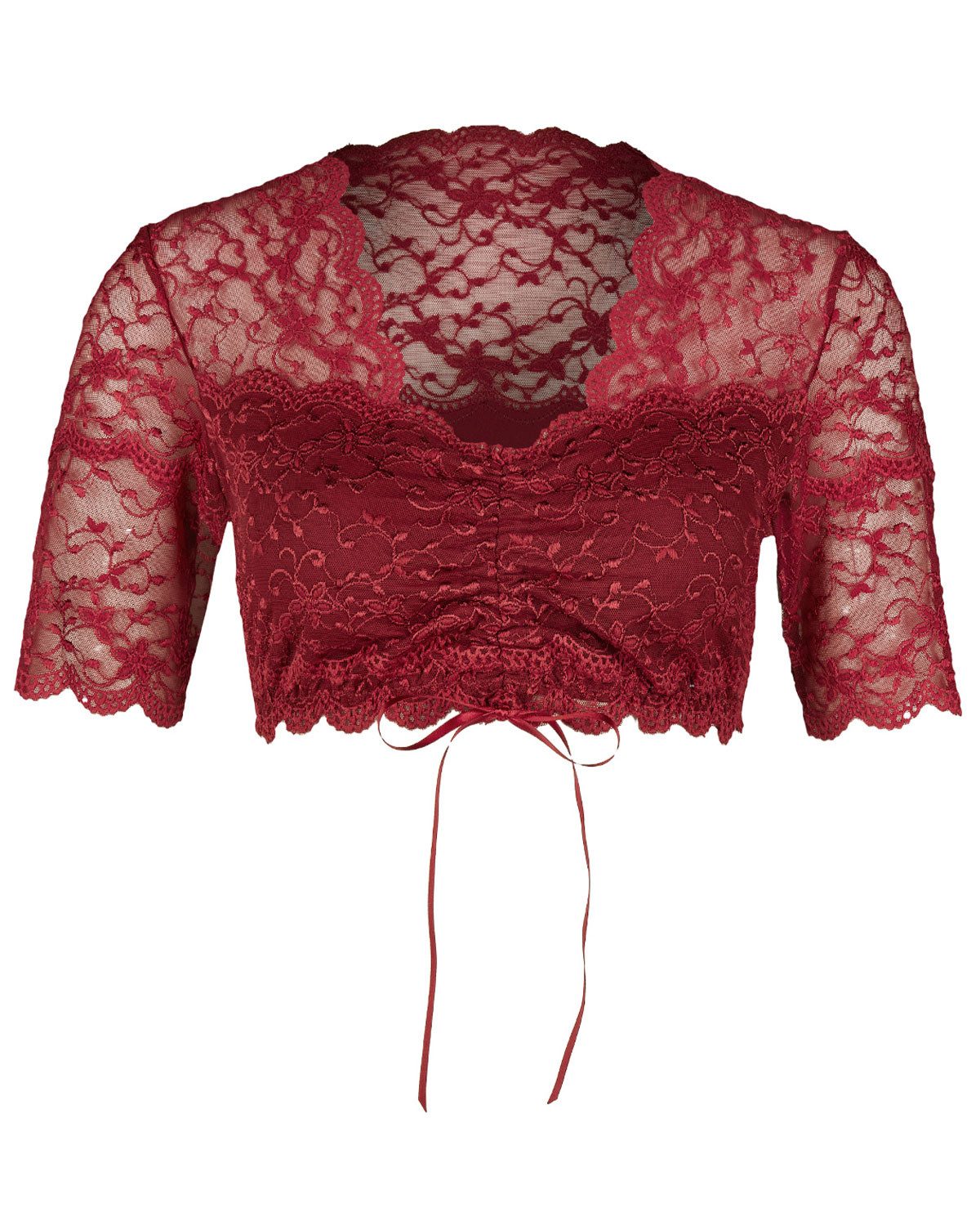 Dirndlbluse Spitze 'Linnea' Halbarm 48463971, Red Berries