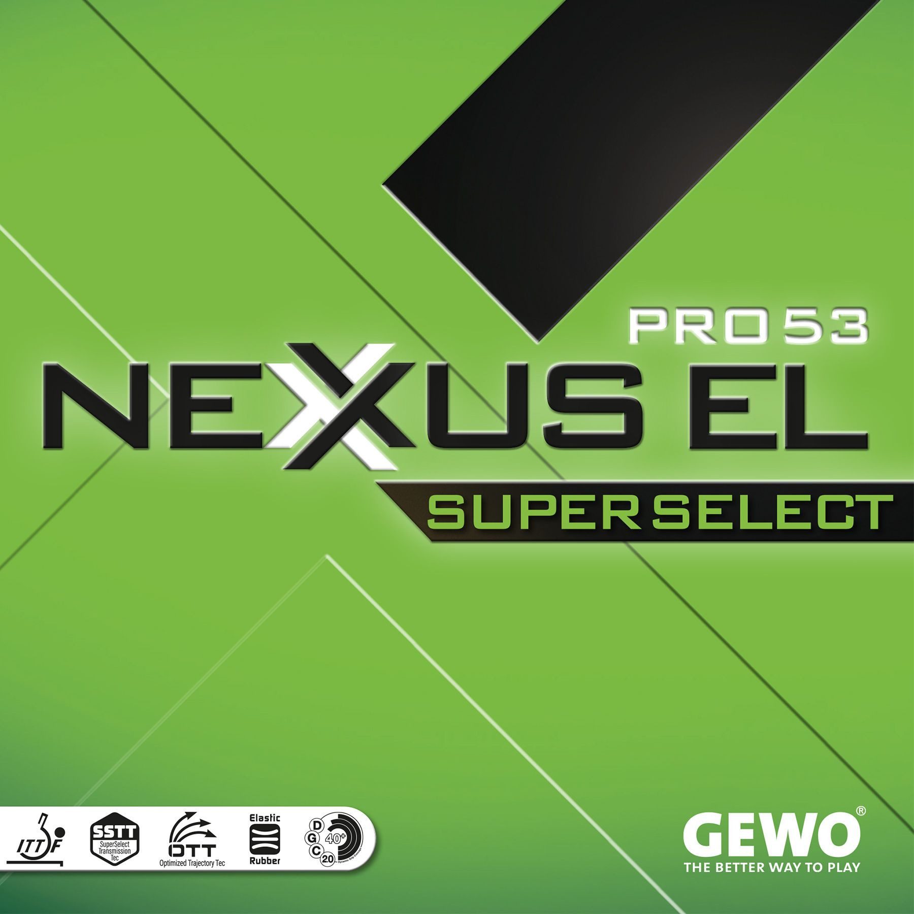 Tischtennisschläger Belag Nexxus EL Pro 53 SuperSelect