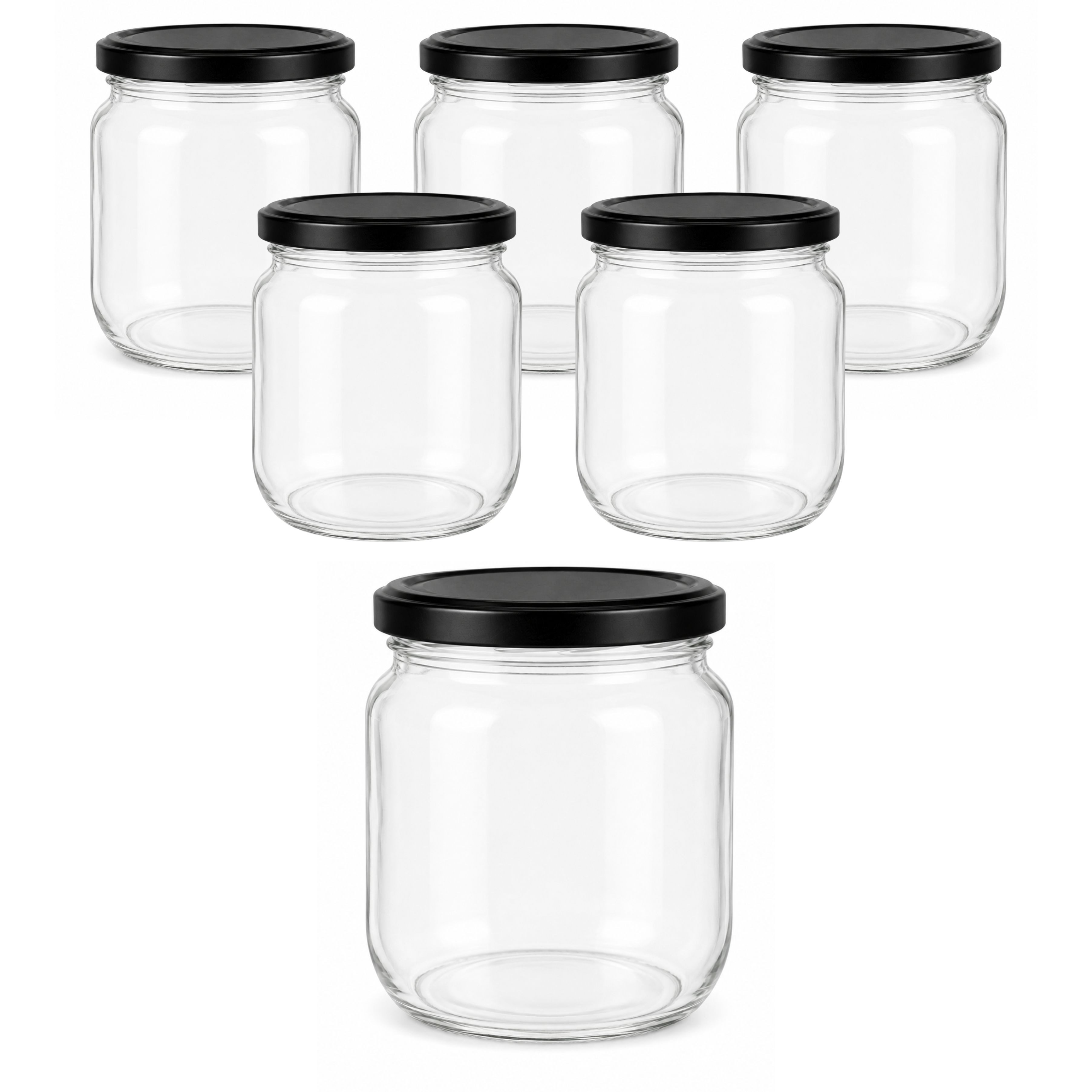 mikken Einmachglas Marmeladengläser 425 ml Einmachgläser Einkochgläser, (Spar-Set, 6-tlg., 6er - 60er Sets), verschiedene Sets von 6 - 60 Stk, zum pasteurisieren geeignet
