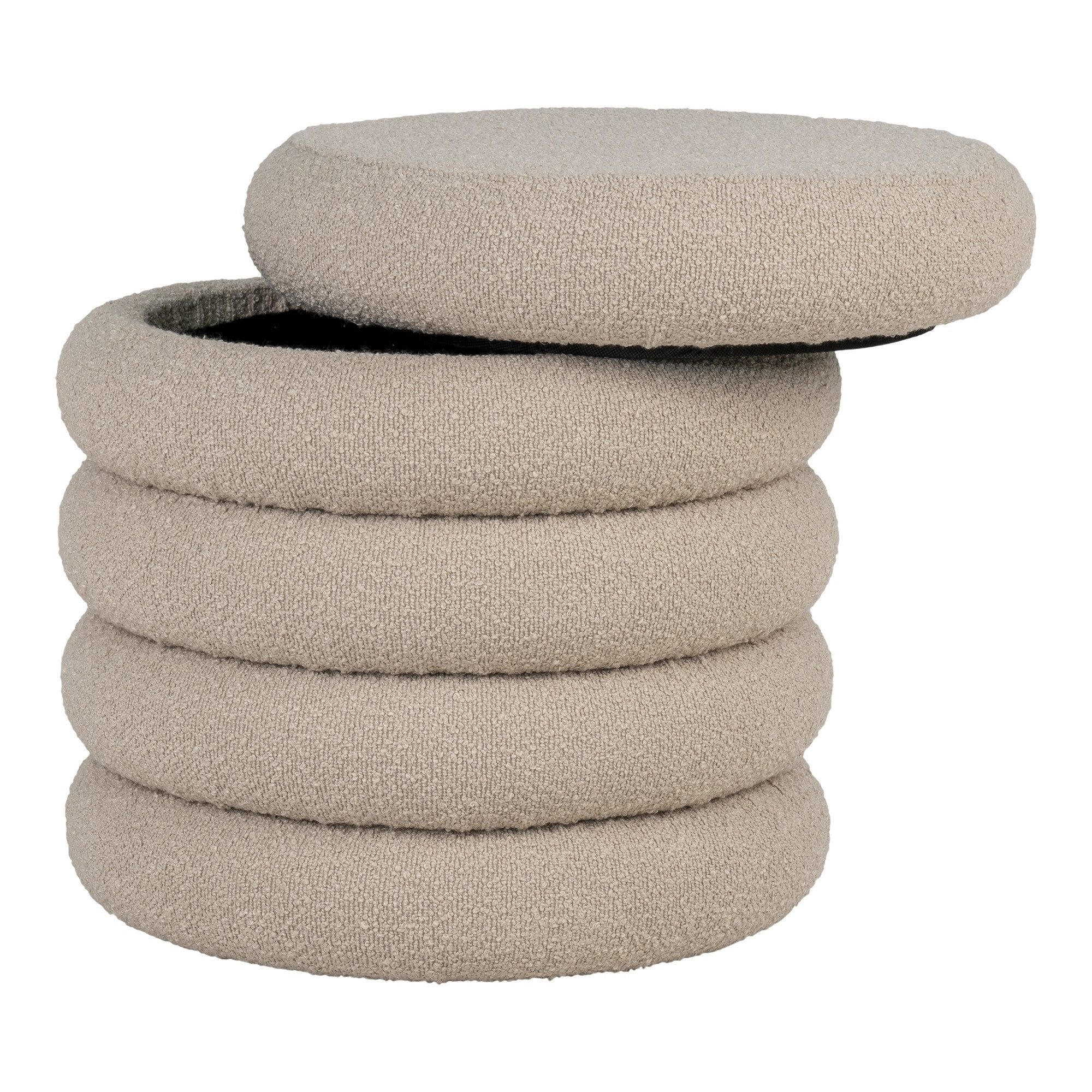 House Nordic Pouf in Grau, Stoff günstig online kaufen