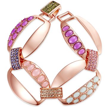 Lulu & Jane Armband roségold, verziert mit Kristallen von Swarovski®