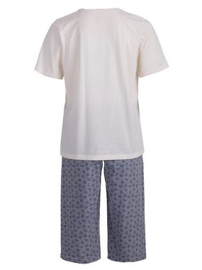 zeitlos Schlafanzug Pyjama Set Capri- Herzen