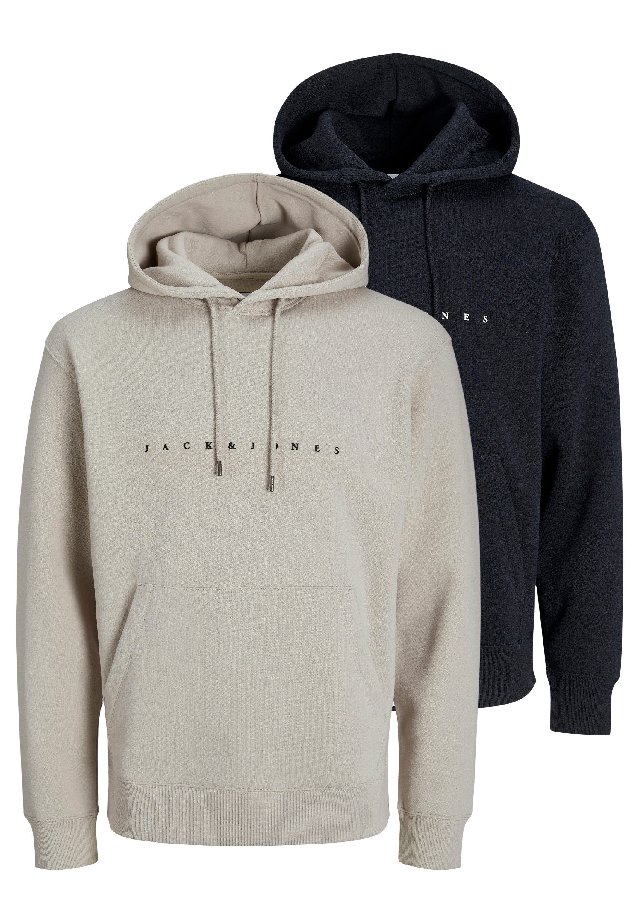 Jack & Jones Hoodie 2er Pack Star (Spar-Set, 2-tlg) Sweatshirt / Hoodie - B günstig online kaufen