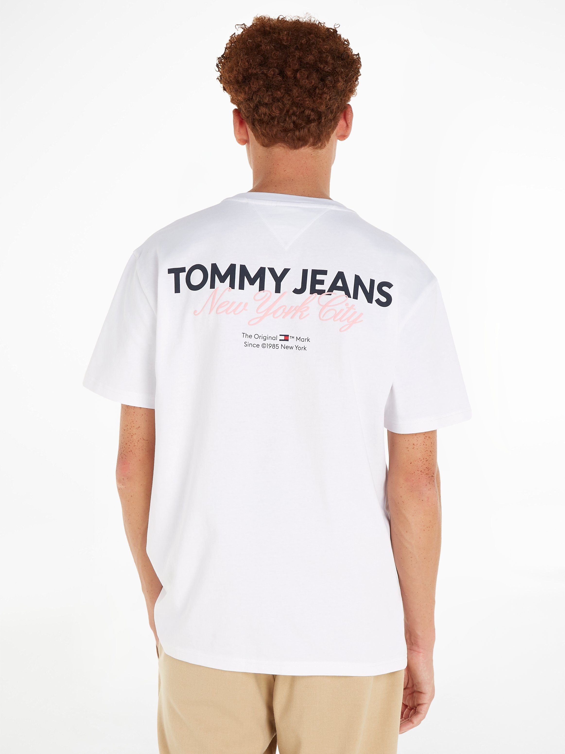 White TJ POP NYC COLOR TJM REG Jeans T-Shirt TEE Tommy