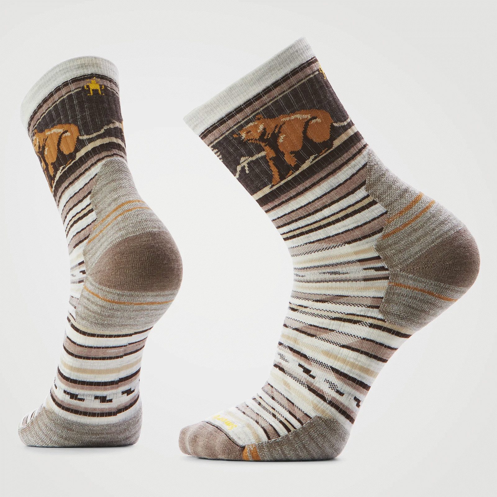 Smartwool Wandersocken Hike Targeted Cushion Bear Stripe Mid Crew Socks