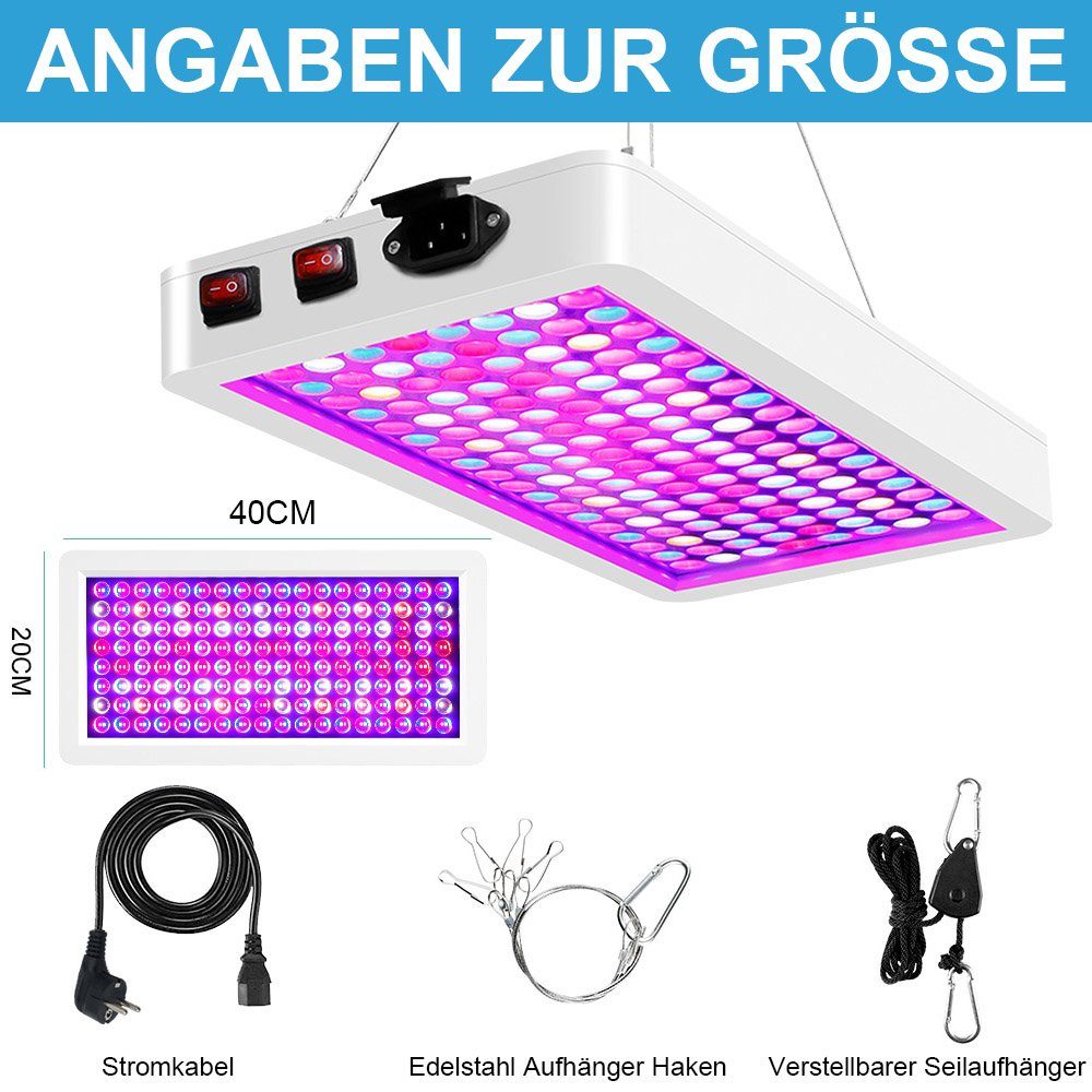 Rosnek Pflanzenlampe Vollspektrum, Doppelschalter, für Zimmerpflanzen günstig online kaufen