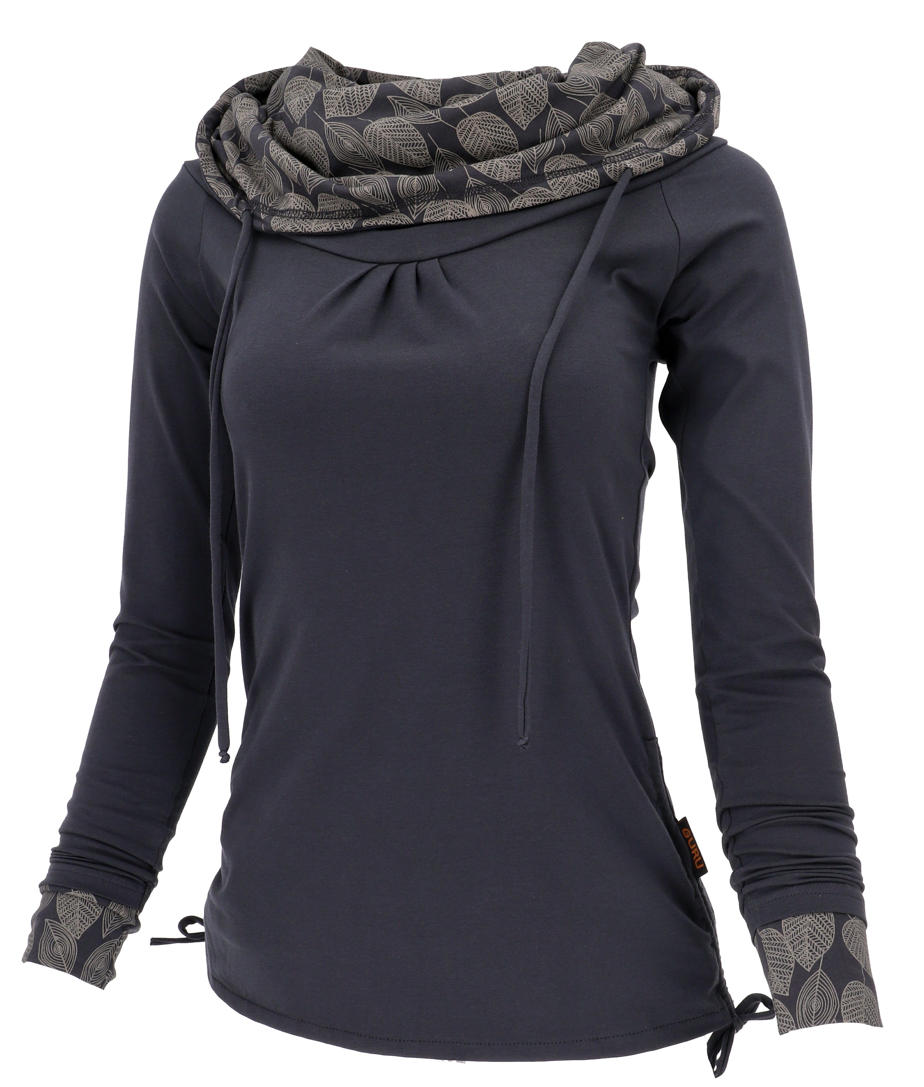 Guru-Shop Longsleeve Longshirt aus Bio-Baumwolle, Boho günstig online kaufen