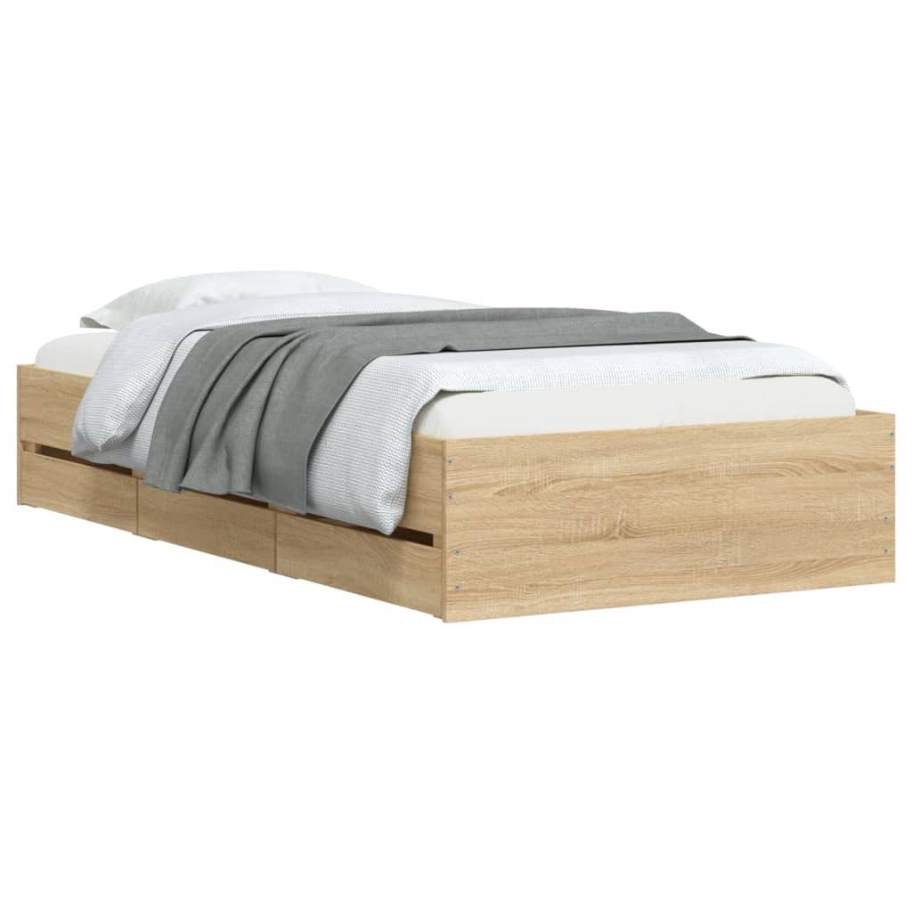 vidaXL Bett Bettgestell mit Schubladen Sonoma-Eiche günstig online kaufen