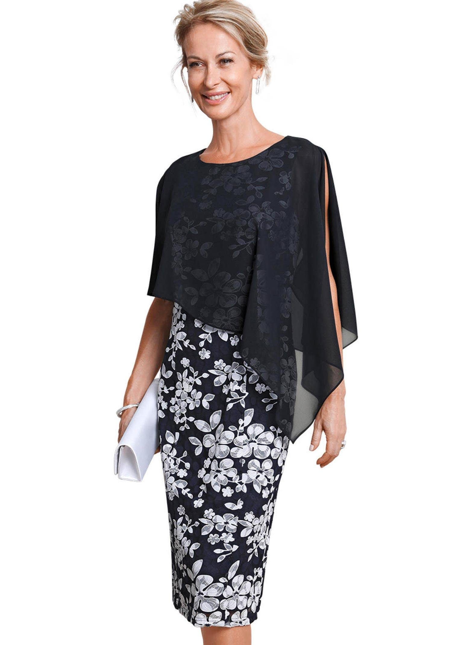 GOLDNER Abendkleid »Kleid aus eleganter Spitze mit Chiffonüberwurf« online  kaufen | OTTO