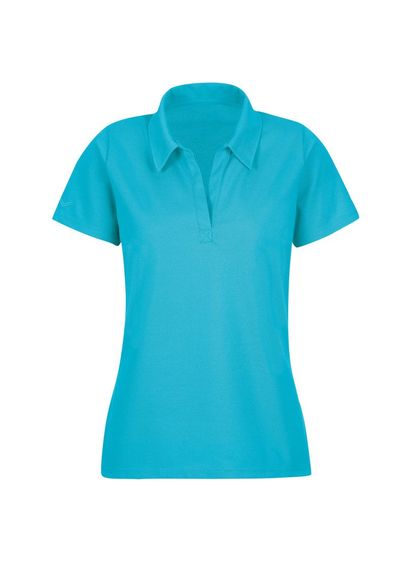 Trigema Poloshirt TRIGEMA Poloshirt ohne Knopfleiste (1-tlg)