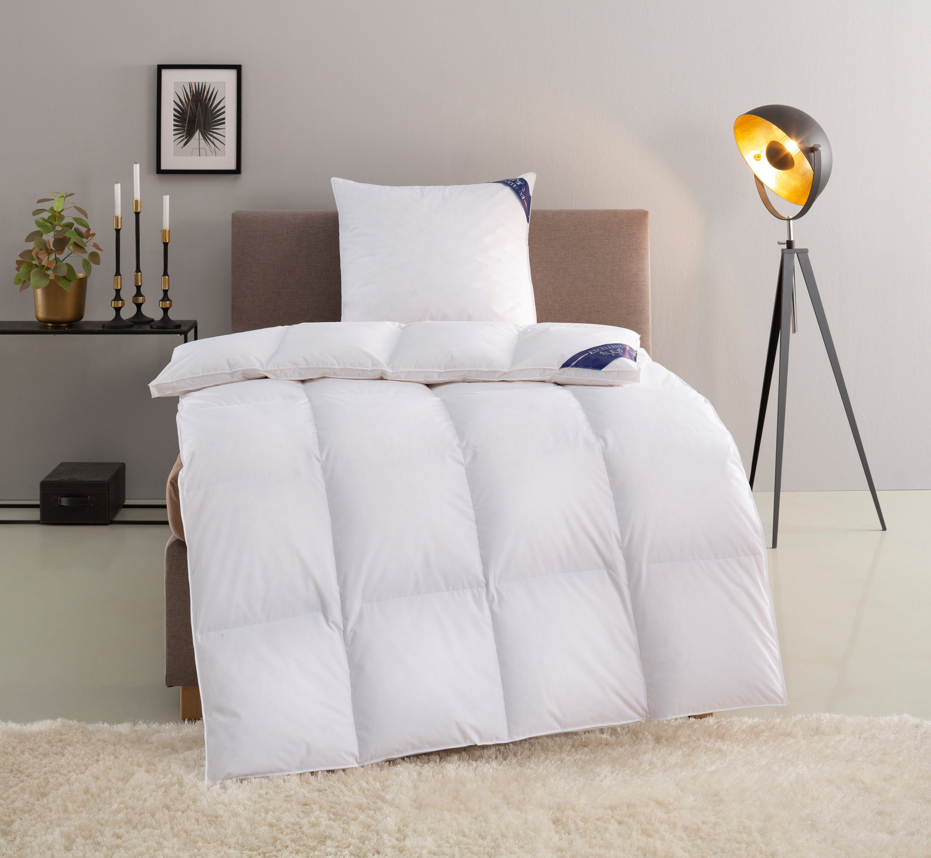 Excellent Daunenbettdecke + 3-Kammer-Kopfkissen Bettdecken-Set Zürich, günstig online kaufen
