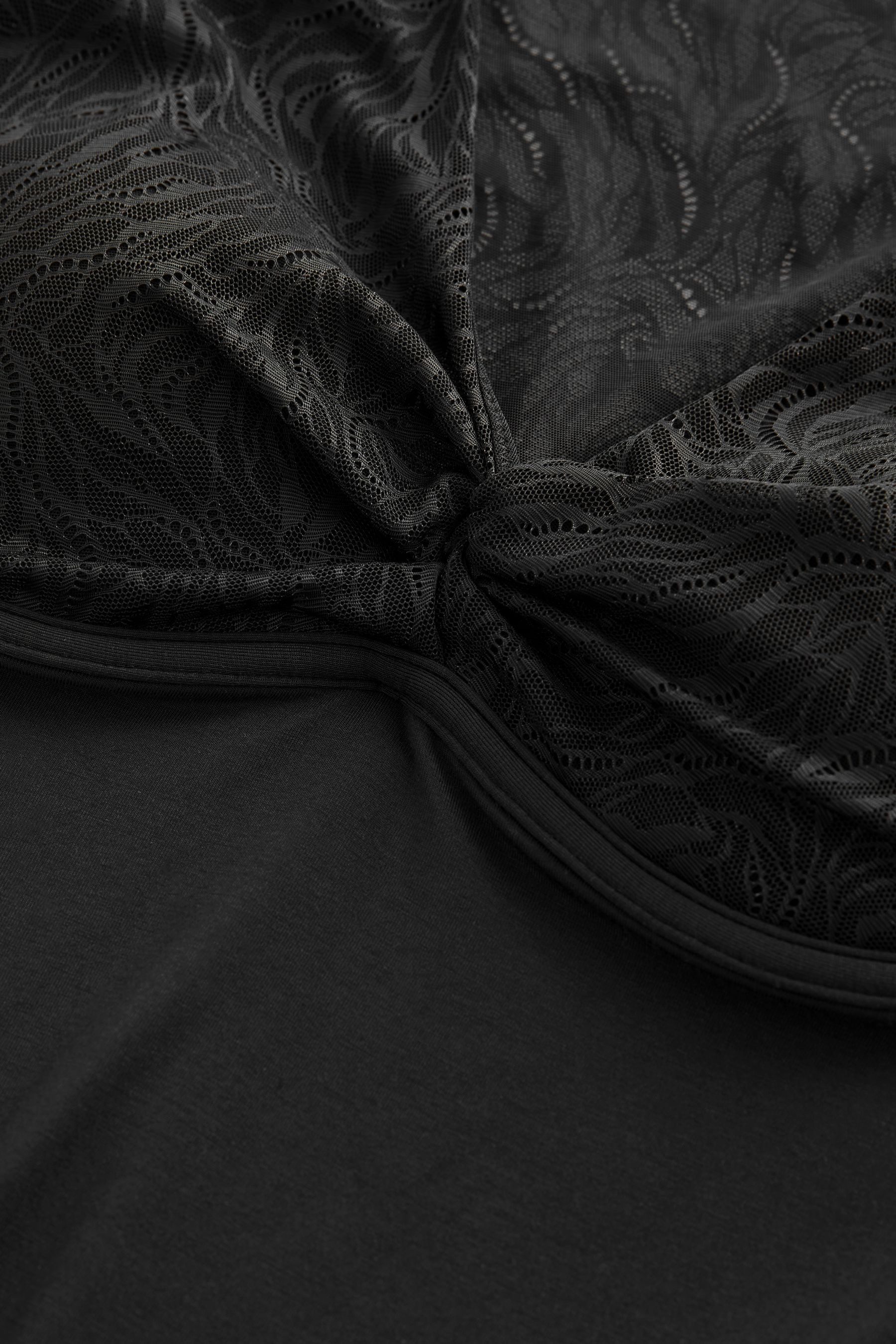 LIPSY Langarmbody Lipsy gepolsterter Tanga-Bodysuit, lange Ärmeln (1-tlg)