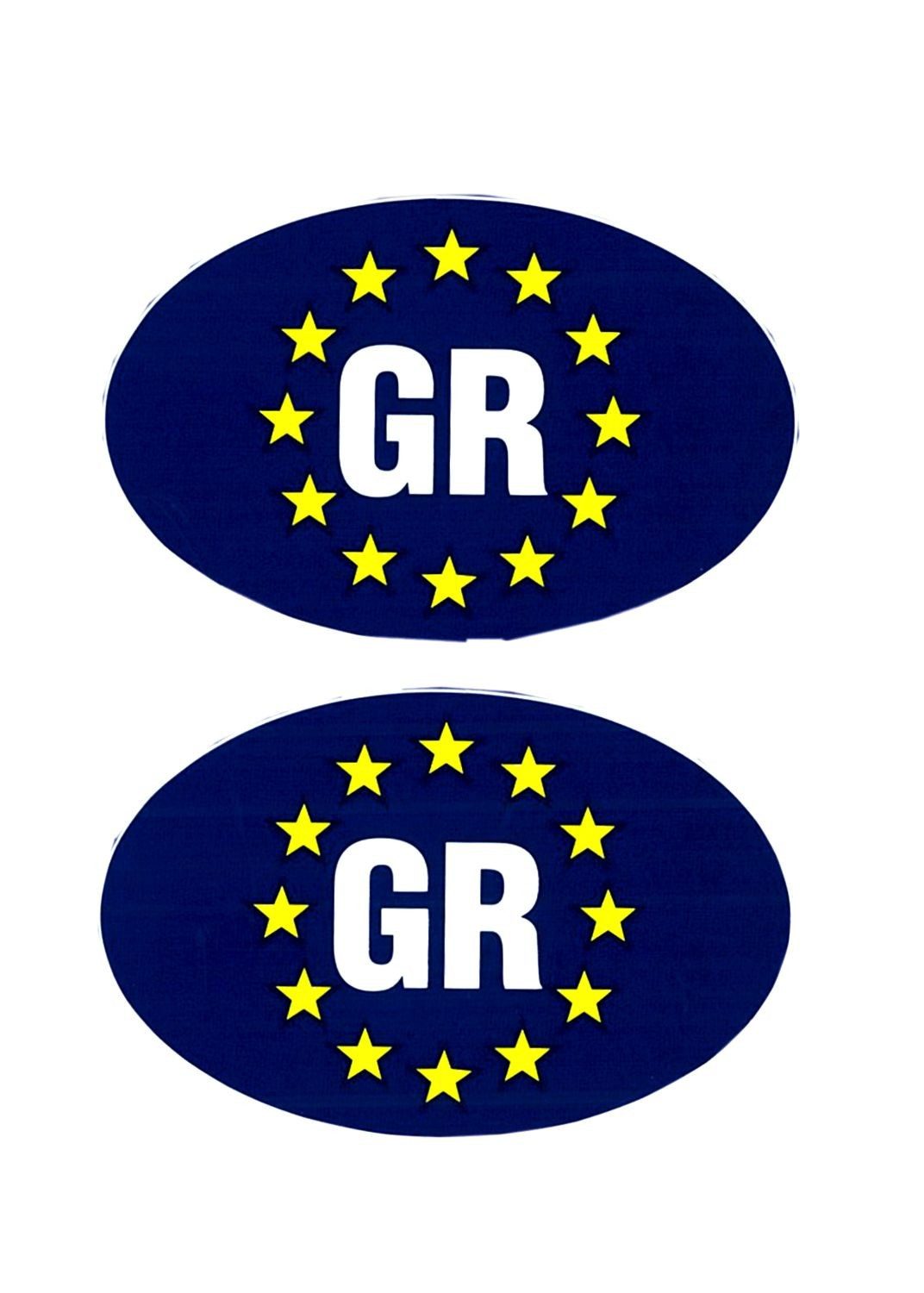 Hermann Schütz Aufkleber Aufkleber Europa-GR Griechenland 2er-Set je 50 x 75 mm
