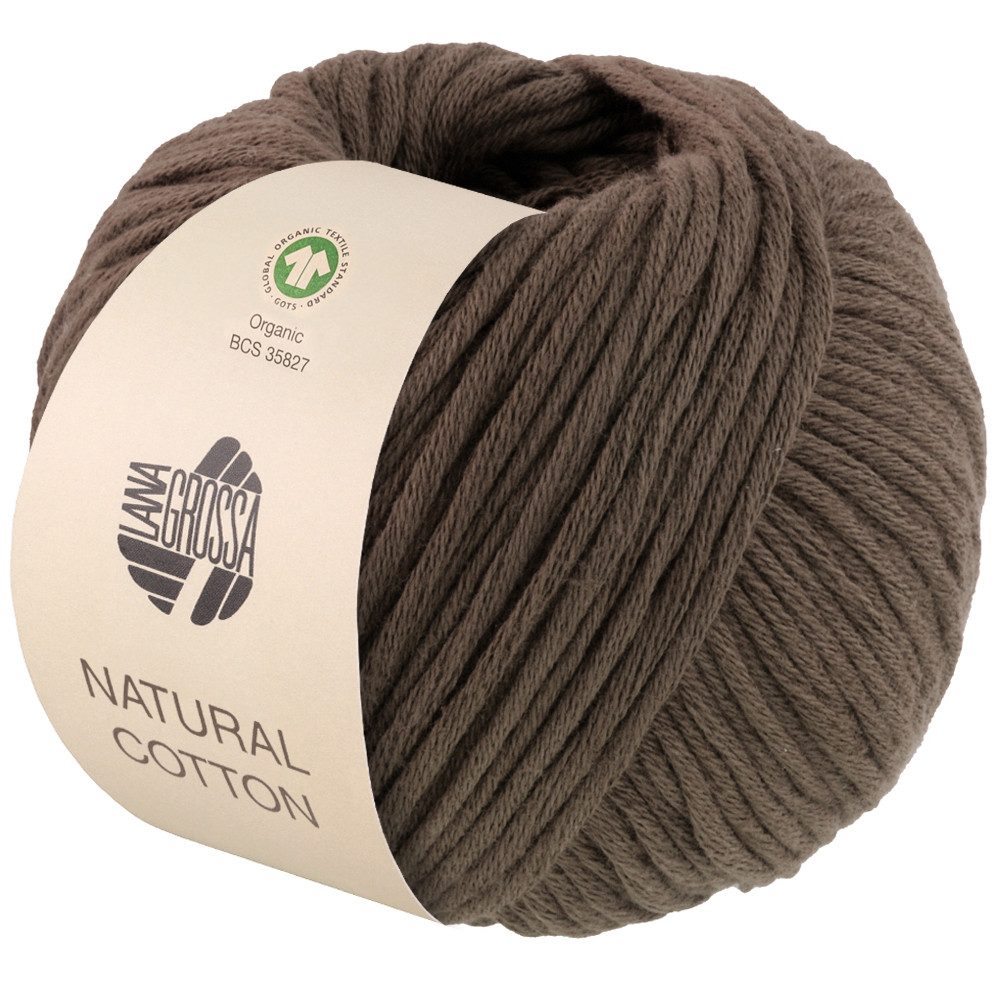 LANA GROSSA NATURAL COTTON Häkelwolle, 80 m (Bio-Baumwollgarn in Millefili-Zwirnung), 50 g