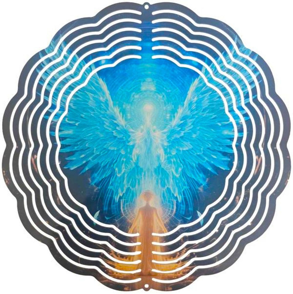 Ladreas Windspiel Edelstahl 3D Windspiel Windspinner 20cm Engel WI242