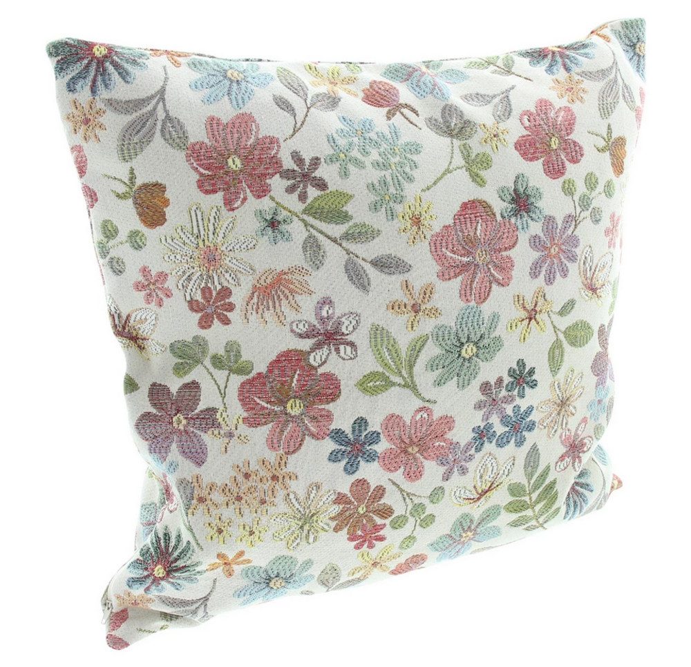 Home-trends24.de Kissenhülle Blume Blüte Kissenhülle Kissenbezug Reißverschluss Couch Deko 45x45cm