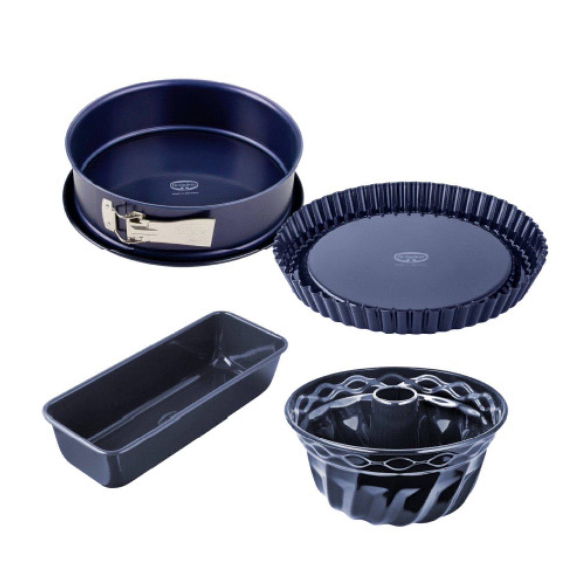 Dr. Oetker Küchenhelfer Back-Set Backformen-Set "Back-Liebe Emaille", 4-teilig