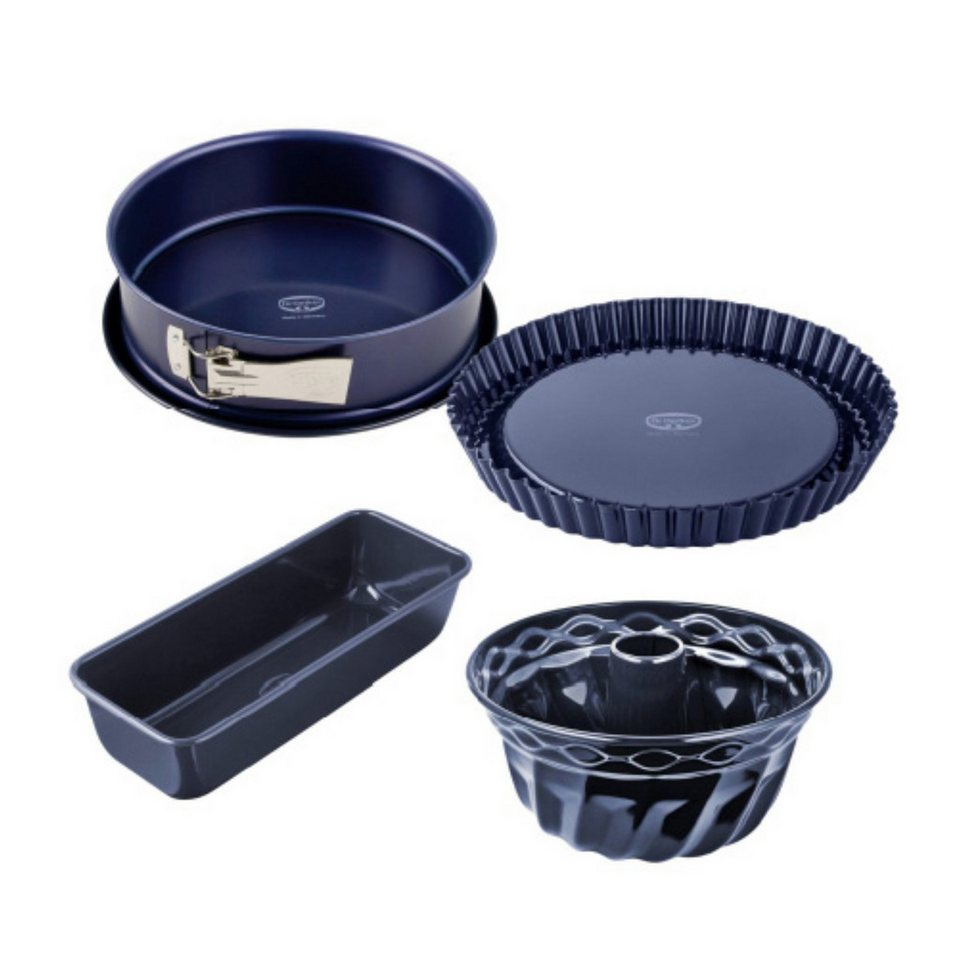 Dr. Oetker Back-Set Back-Liebe Emaille, Gugelhupfform – Ø 22 cm (Art.nr. 2369) & Obstkuchenform – Ø 28 cm (Art.nr. 2370)