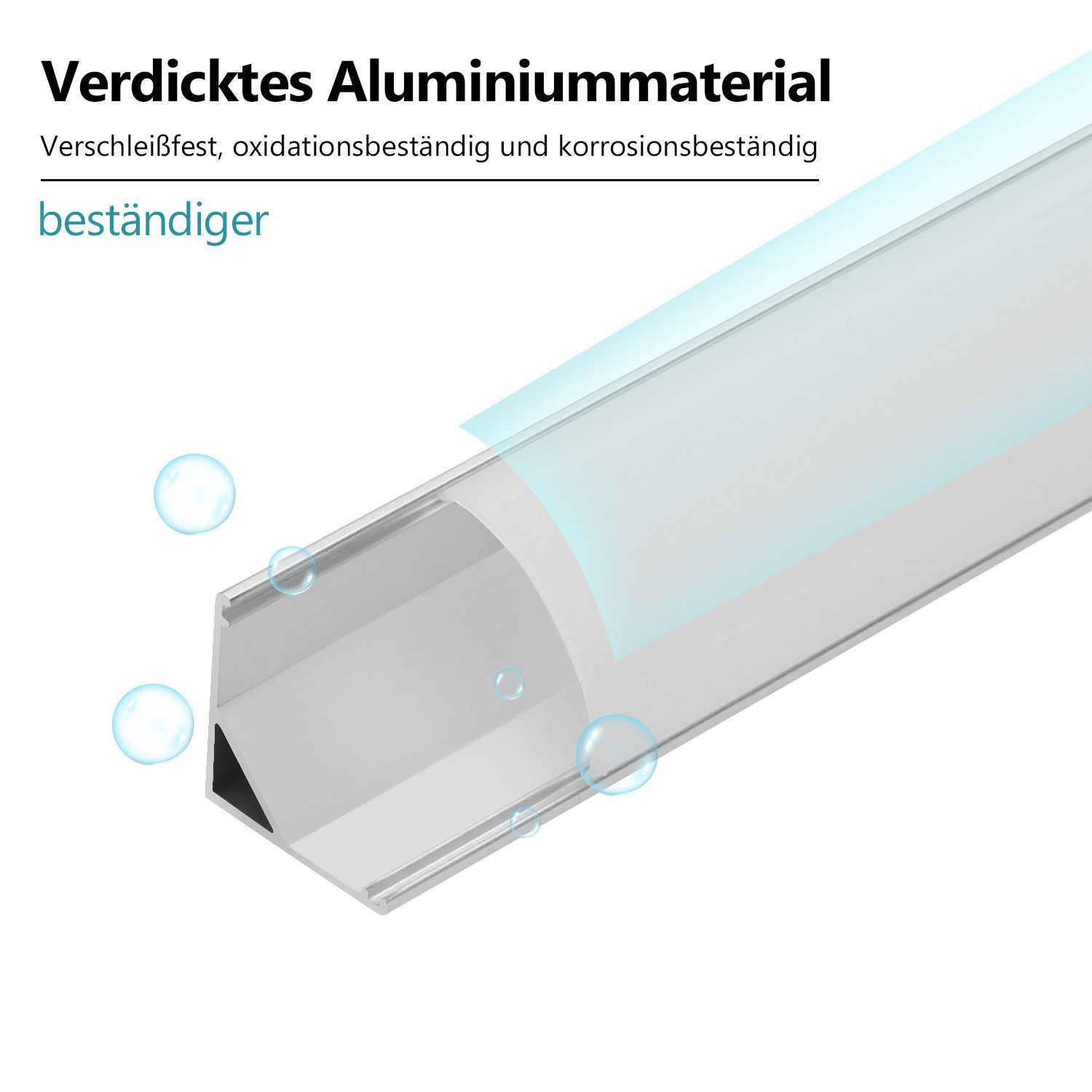 LED-Stripe-Profil Aluminium Profil Clanmacy 10x1m Schiene LED-Strip LED