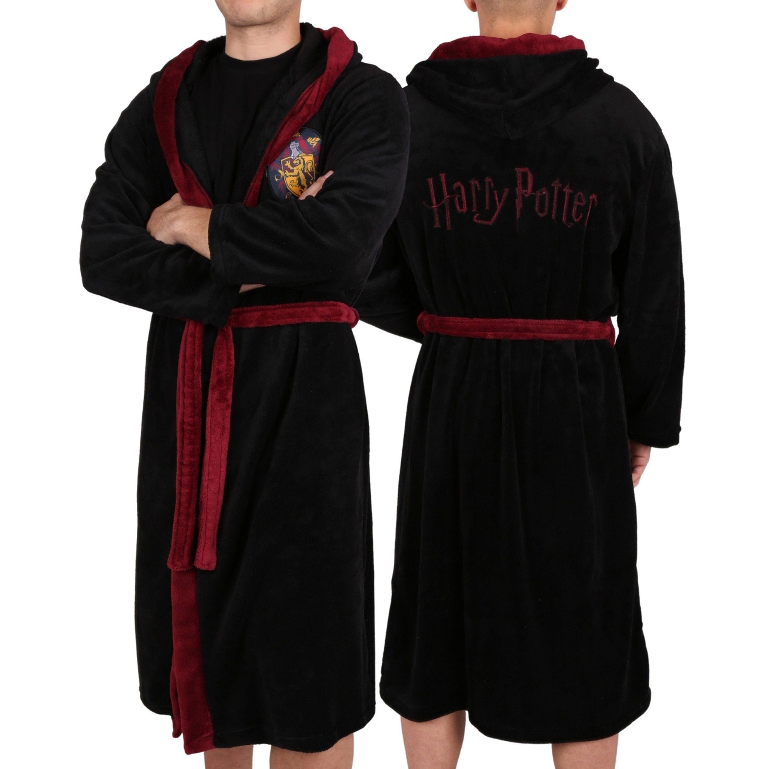 Harry Potter Herrenbademantel Herren-Bademantel mit Kapuze, Harry Potter GRYFFINDOR, ÖKO-TEX, M
