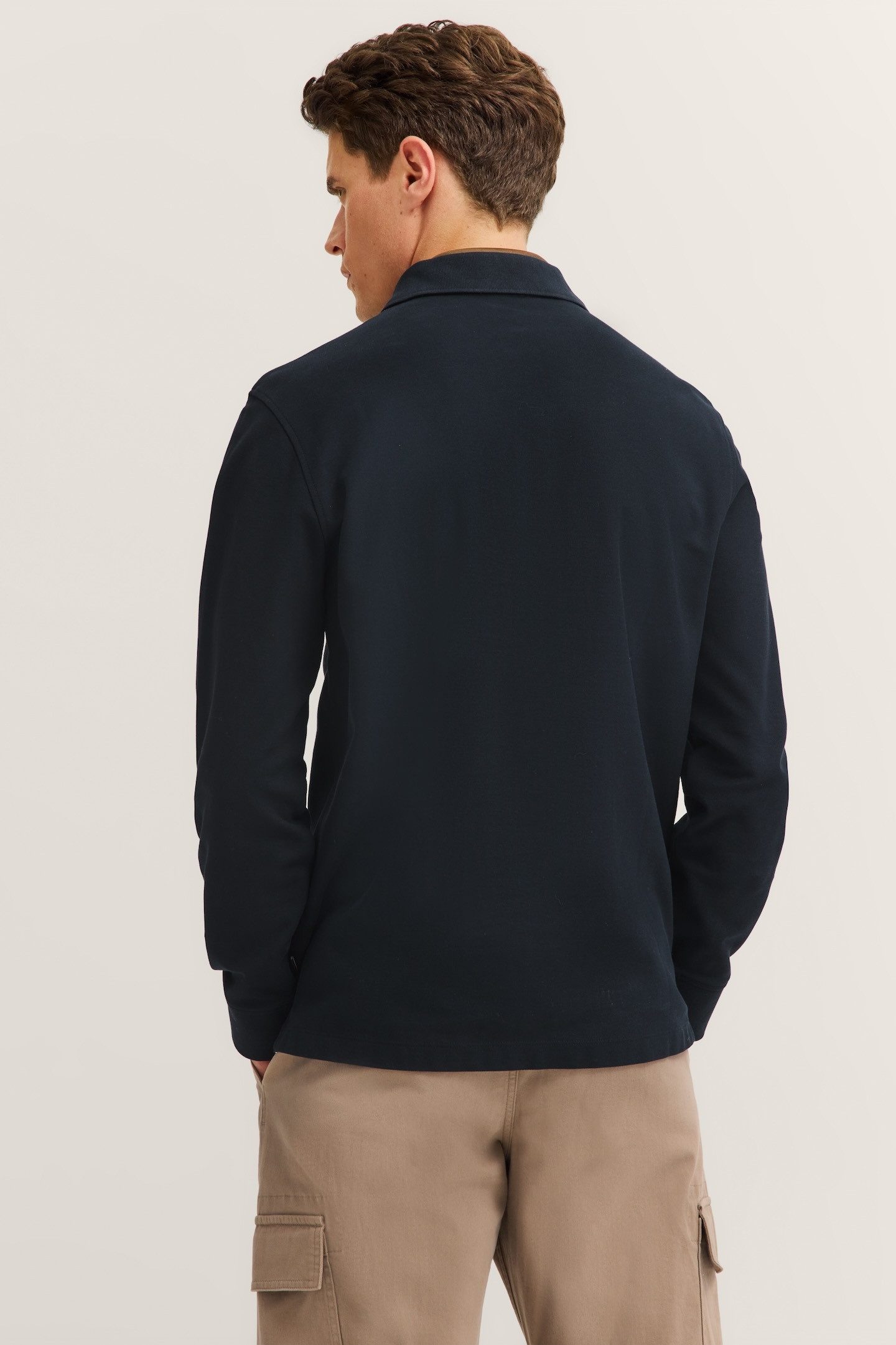 bugatti Langarm-Poloshirt Modern Fit aus reiner günstig online kaufen