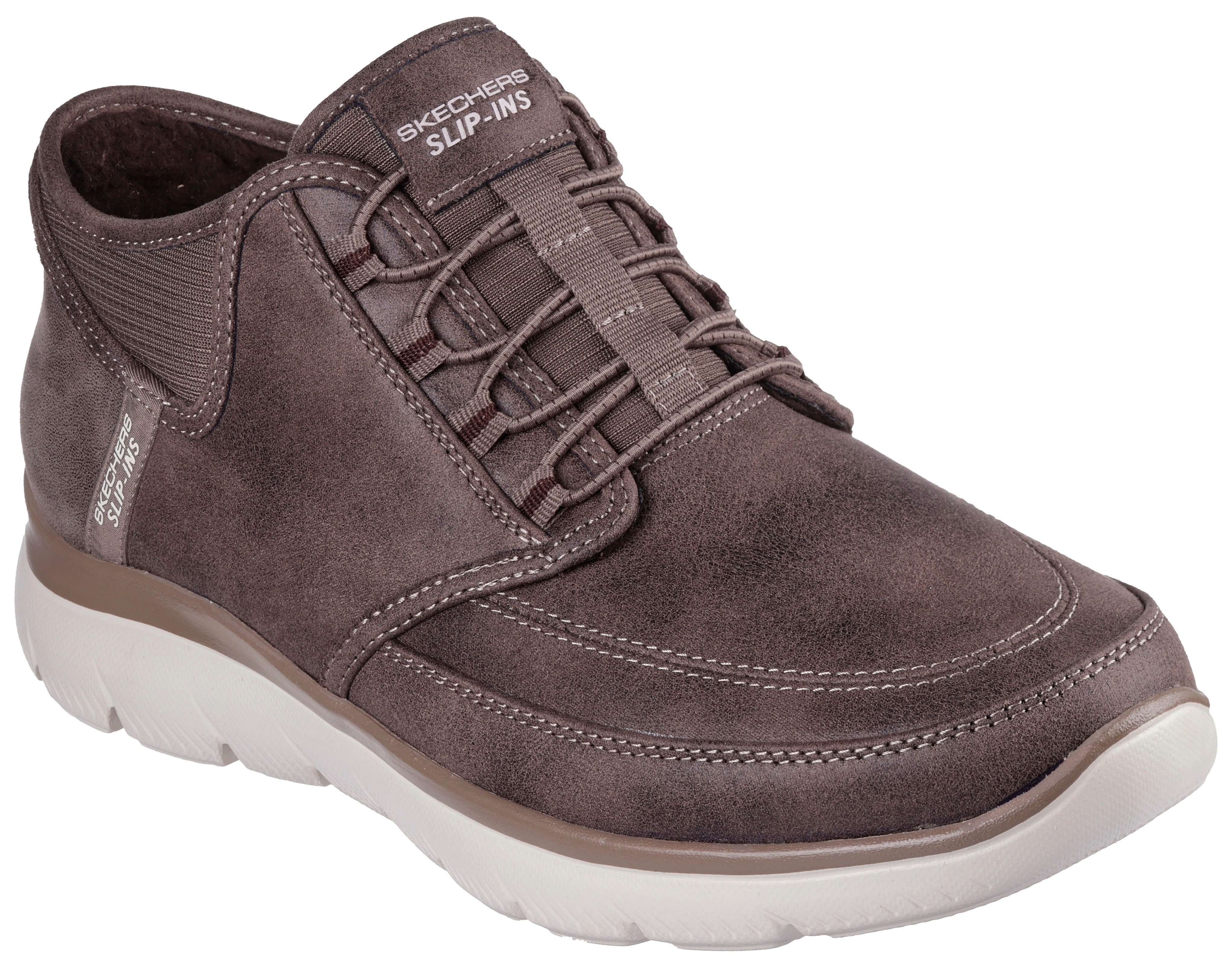 Skechers SUMMITS Slip-On Sneaker, Schnürboots, Mid Cut Sneaker mit Hands Free Slip-Ins™