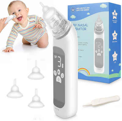 yhroo Nasensauger Baby-Nasensauger, Baby-Nasensauger, automatischer Nasensauger, 1-tlg., mit 3 Silikonspitzen, mit Musik- und Lichtberuhigungsfunktion
