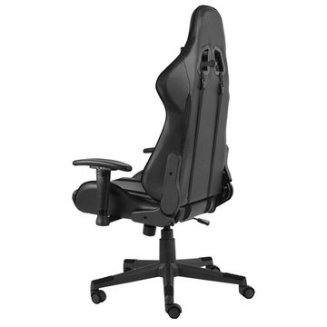 furnicato Gaming-Stuhl Drehbar Schwarz PVC