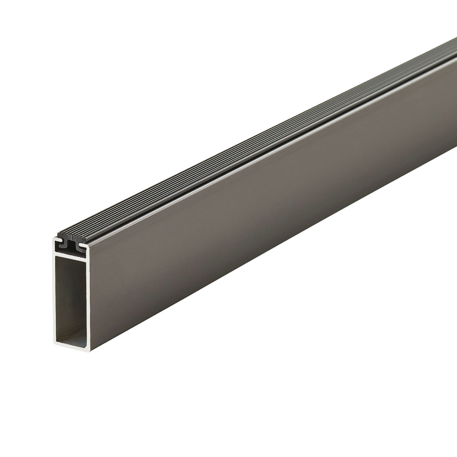 SO-TECH® Kleiderstange Garderobe Designer NANO Alu Schrankrohr Длина 1000 mm, Abmessungen 32,4x12,2 mm, Titanoptik