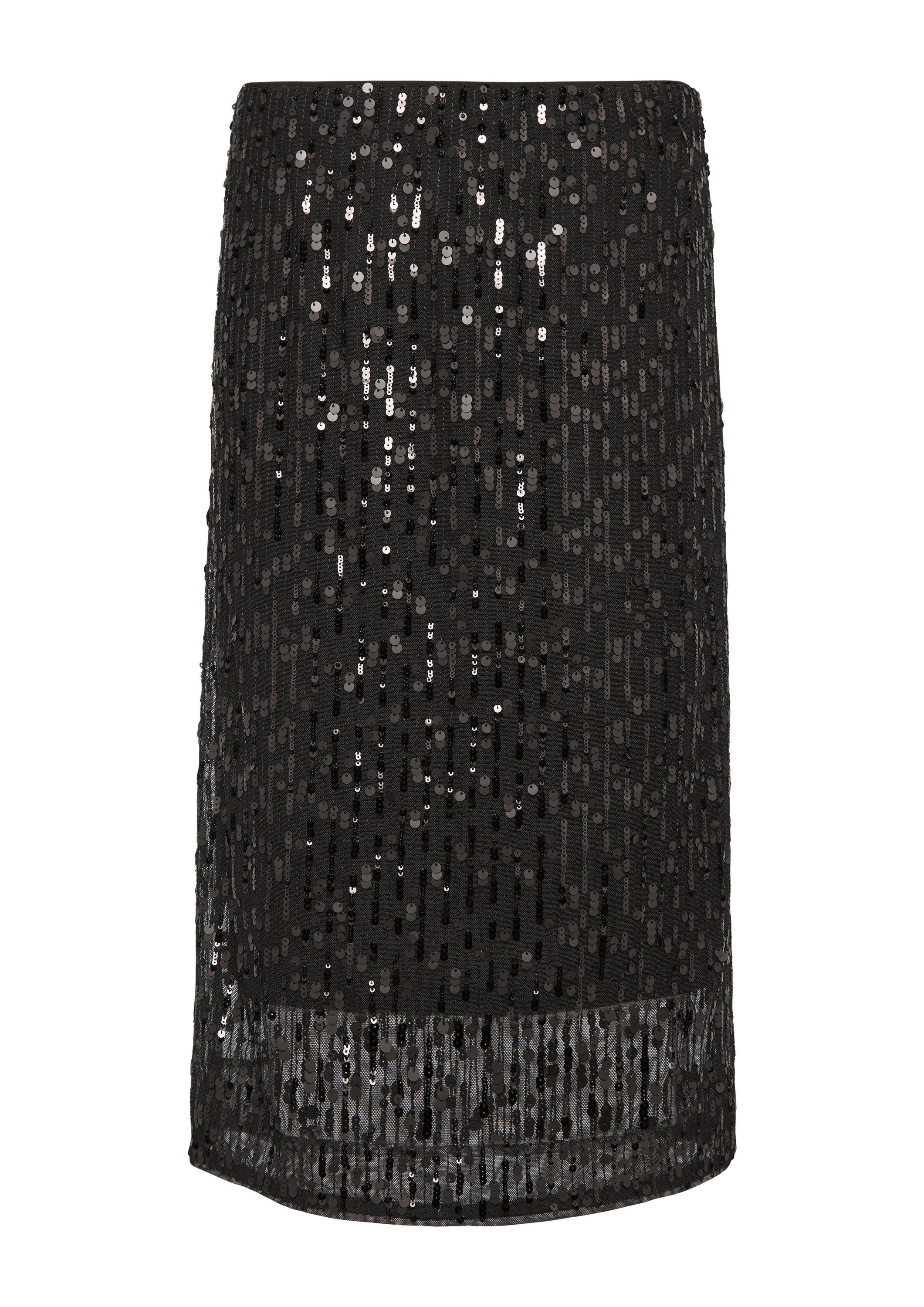 comma Midirock Rock Midi-Rock mit Pailletten günstig online kaufen