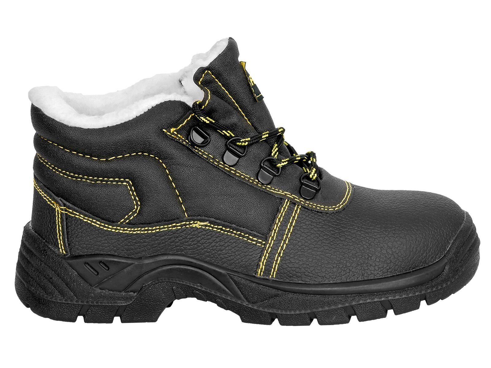 Reis Arbeit Winterschuhe Sicherheitsschuhe Stiefel Gefüttert Stahlkappe Arbeitsschuh aus Rindsleder