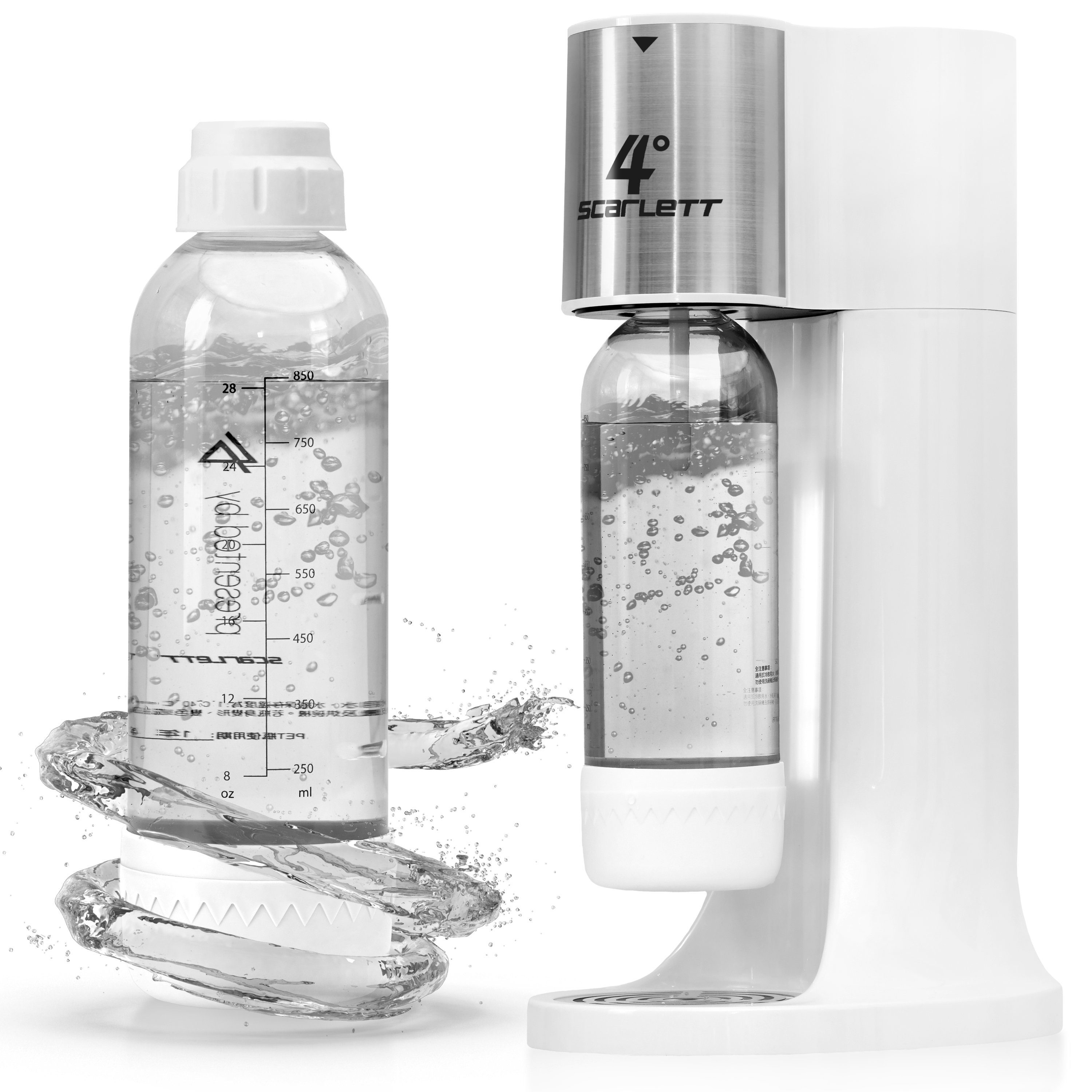 Endorphin Wassersprudler ® Design Wassersprudler Weiß mit zwei PET-Flaschen