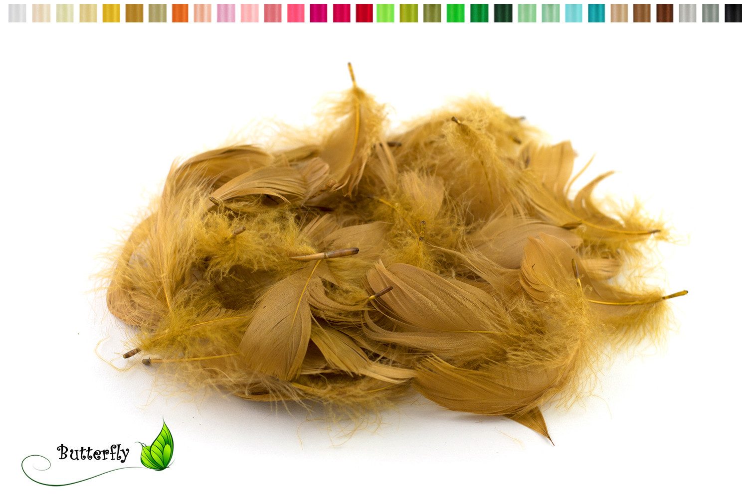 Creativery Bastelnaturmaterial, 5g Gänsefedern ca. 7-12cm