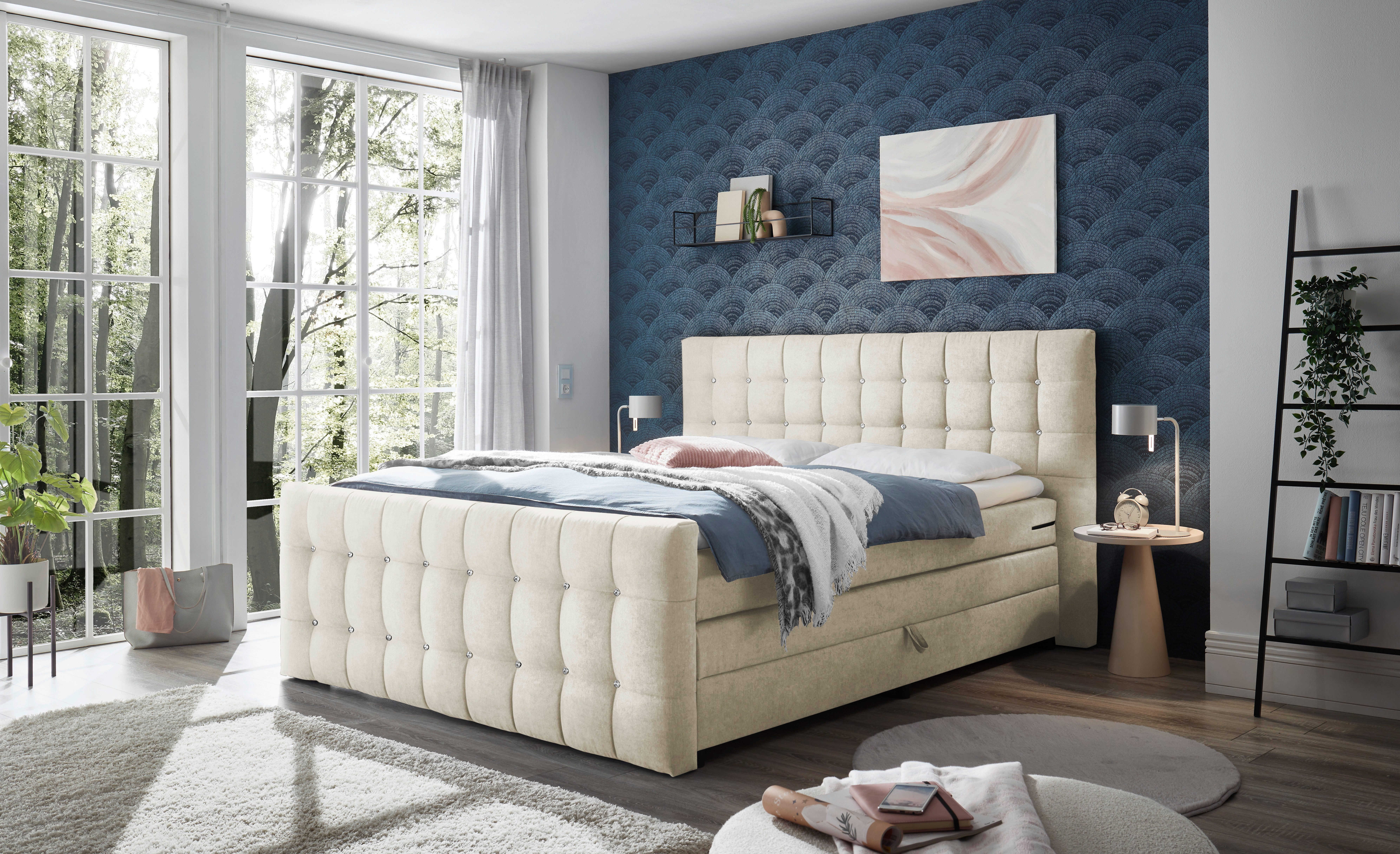 ED EXCITING DESIGN Boxspringbett Loberie, mit günstig online kaufen