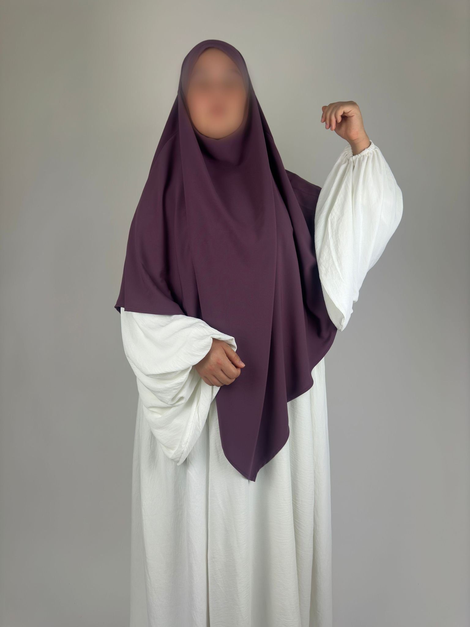 Aymasal Kopftuch Einlagiger Khimar Hiba Medina Seide Medine Seide islamische Mode Lila
