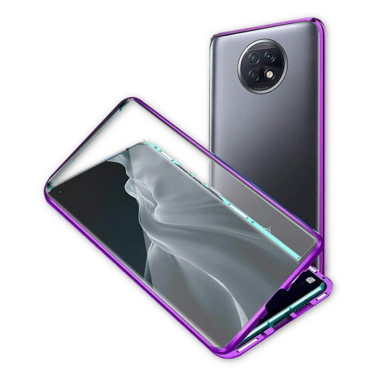 Wigento Handyhülle Für Xiaomi 13T / 13 T Pro 360 Grad Magnet Glas Bumper  Handy Hülle Case Lila ab 11,85 €