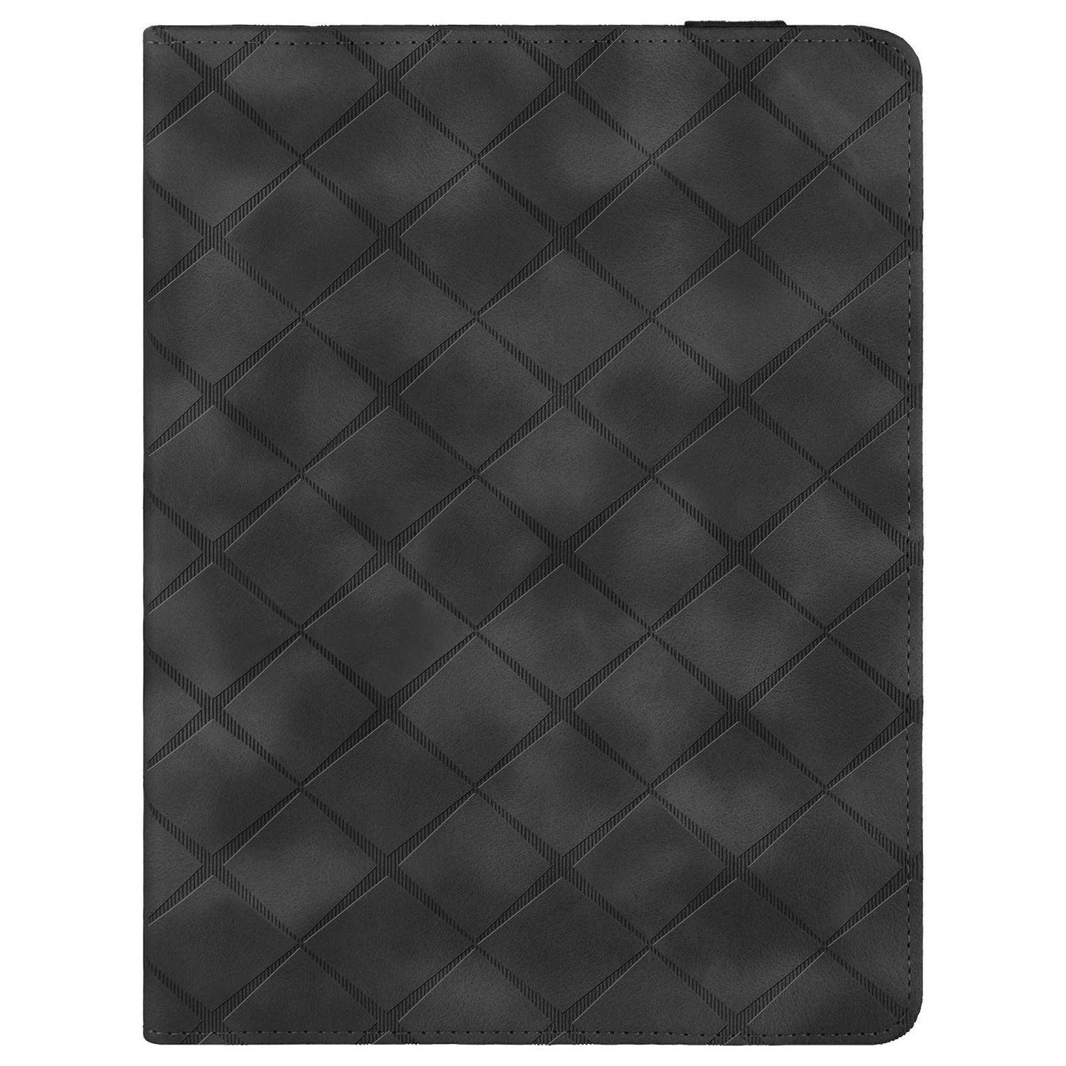 Wigento Tablet-Hülle Für Samsung Galaxy Tab A9 Plus Rhombus Kunstleder Tasche Schwarz, Faltbare Kunstleder Hülle mit Stifthalter und Standfunktion