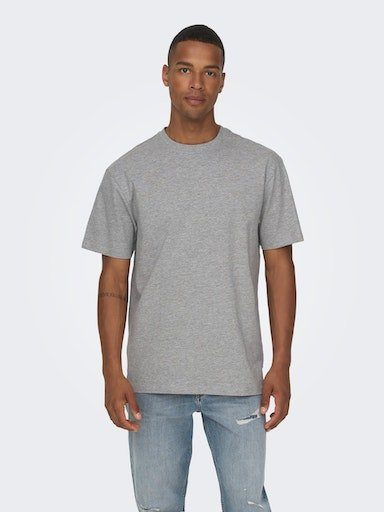 ONLY & light RLX SONS grey TEE ONSFRED Rundhalsshirt SS