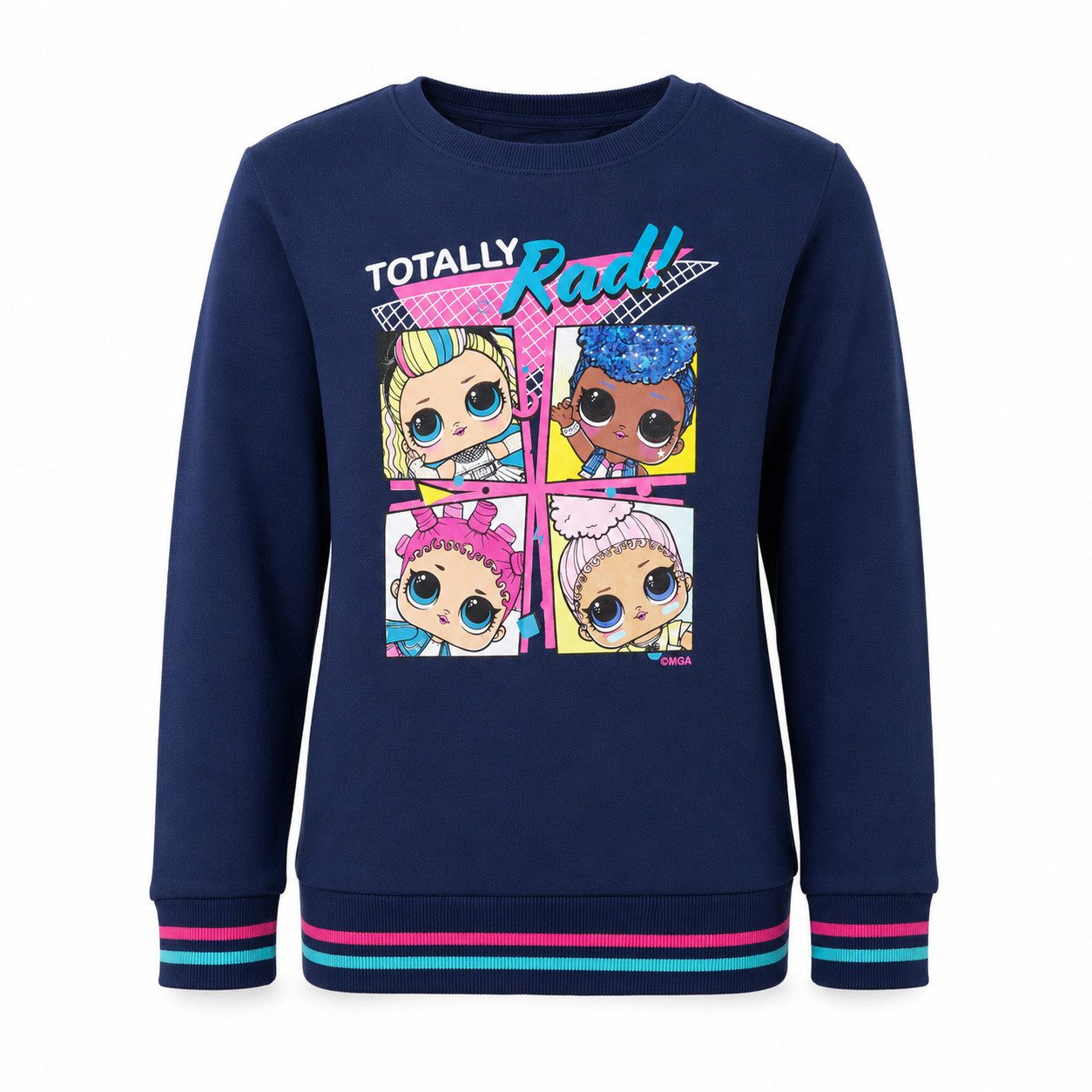 L.O.L. SURPRISE! Sweater LOL Surprise Kinder Mädchen Pullover Sweater Rosa Blau 100% Baumwoll Gr. 104 bis 128