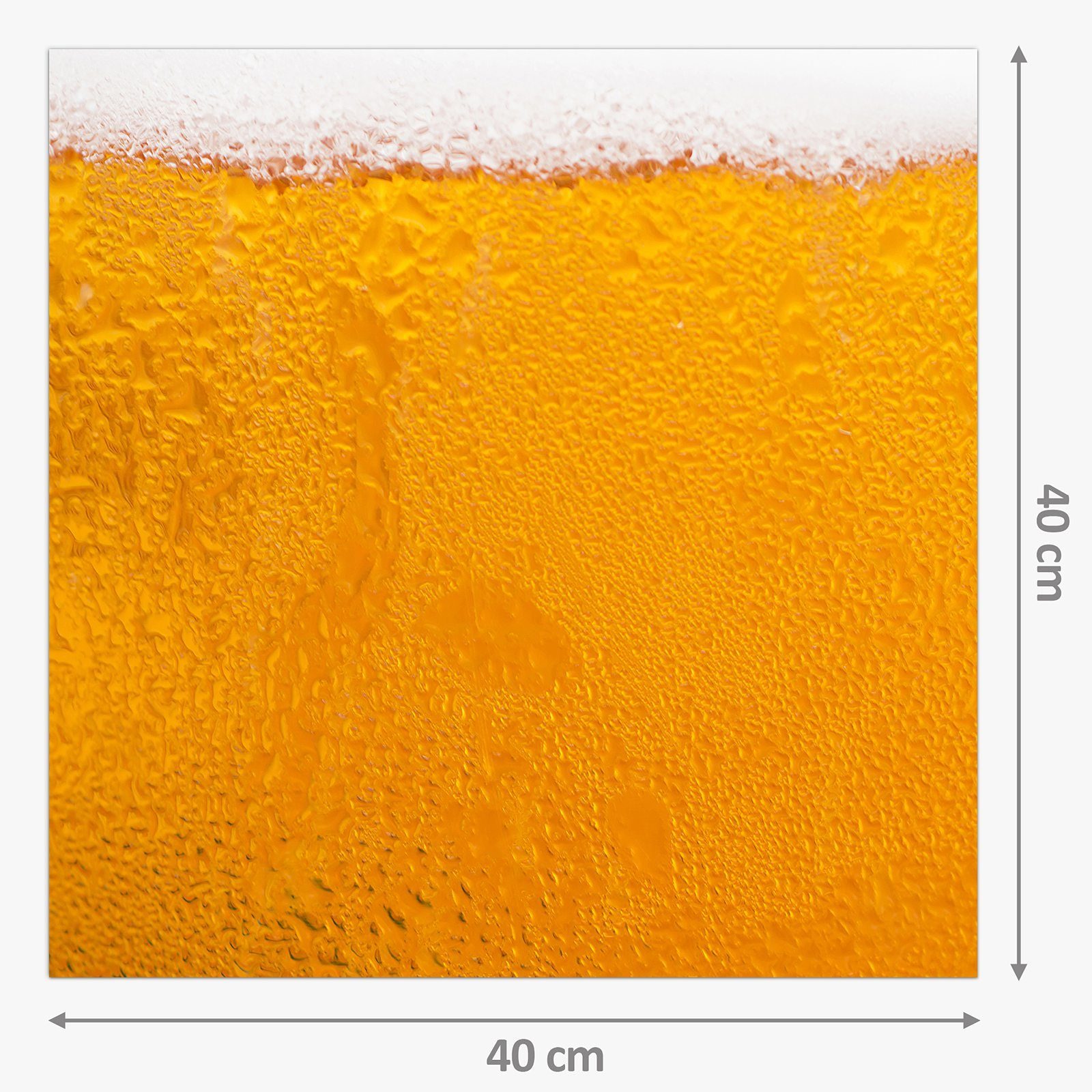 Textur Bier Glas Küchenrückwand Primedeco Spritzschutz