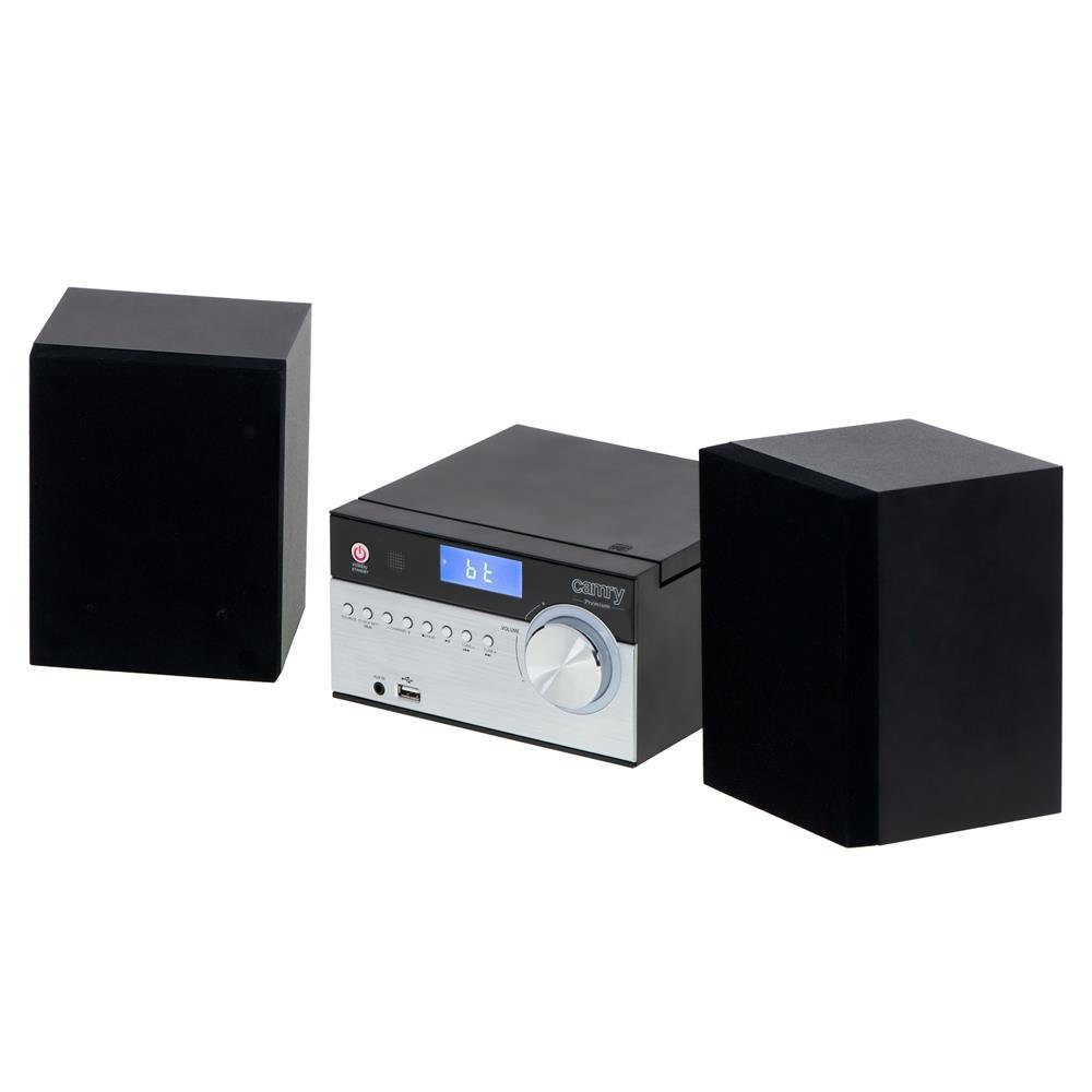 Camry CR 1173 Mini HiFi Anlage mit CD Player, Stereoanlage (USB MP3/WAV, Bluetooth 4.0, FM Radio, X-BASS, Equalizer, Fernbedienung, Kopfhöreranschluss, schwarz)