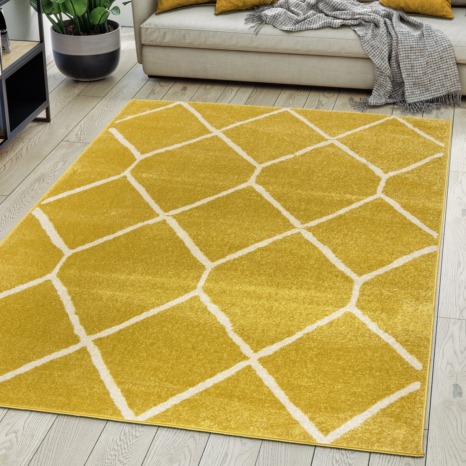 Mazovia Designteppich Modern Teppich Geometrisch Muster günstig online kaufen