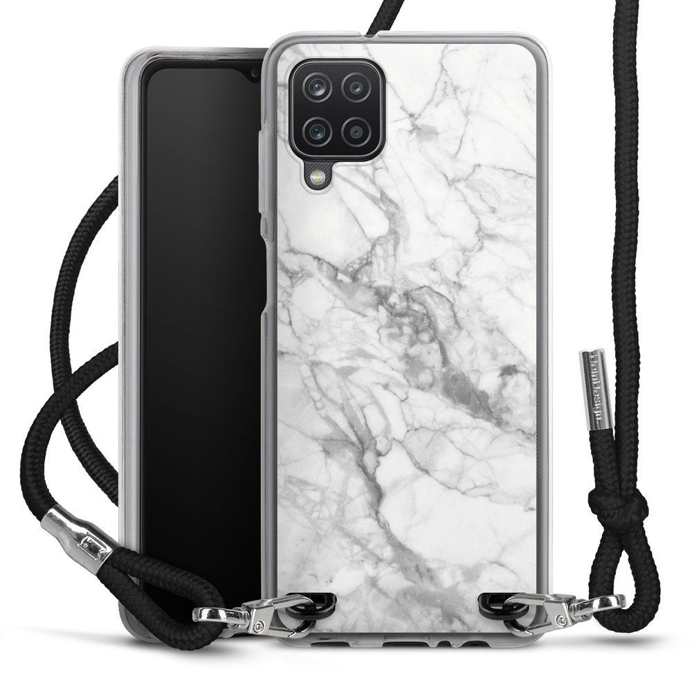 DeinDesign Handyhülle Stein Marmor Muster Marmor, Samsung Galaxy A12  Handykette Hülle mit Band Case zum Umhängen