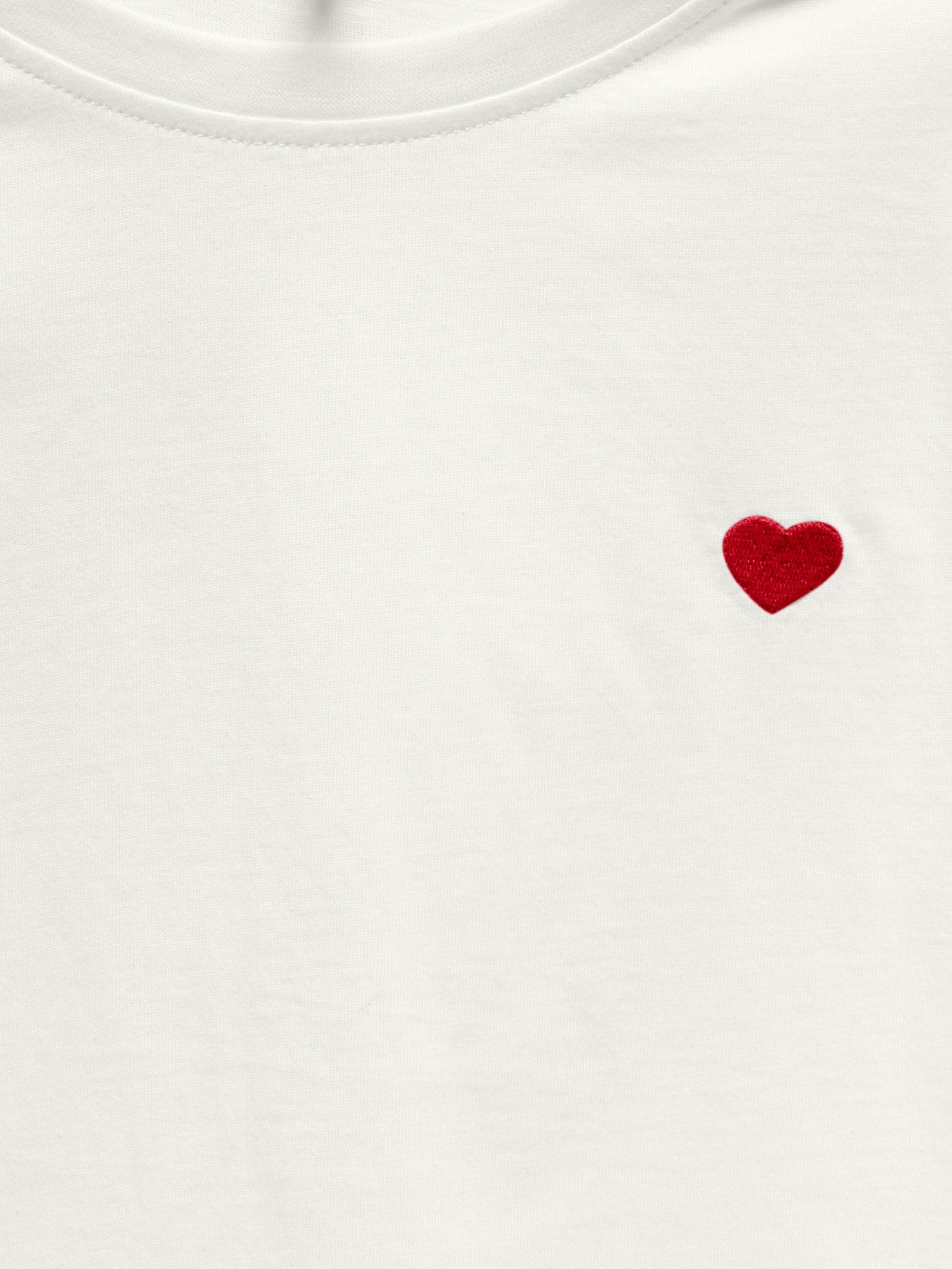 KIDS ONLY Kurzarmshirt KOGMAIKEN LIFE CROPHEART SS TOP JRS NOOS mit kleinem Herzchenmotiv auf der Brust