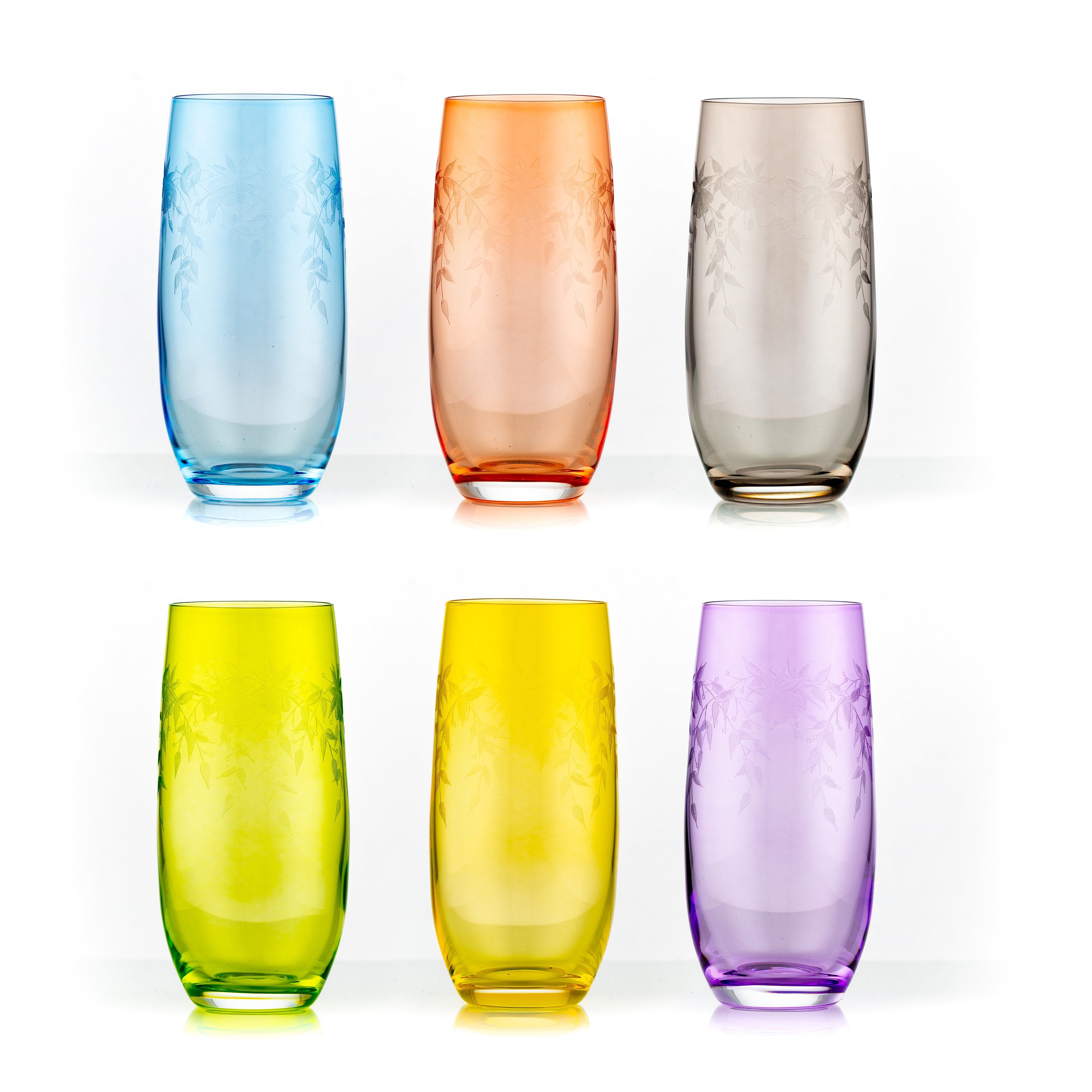 Longdrinkglas Floral Claudia Longdrinks 350 ml 6er Set