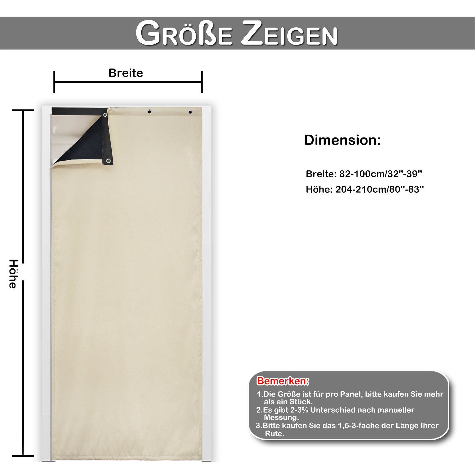 BTTO V&G Türvorhang Türvorhang Thermo Kälteschutz, Wärmeschutzvorhang, Ther günstig online kaufen